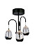Plafondlamp Clear Egg zwart + doorzichtig glas 3 lichtpunten