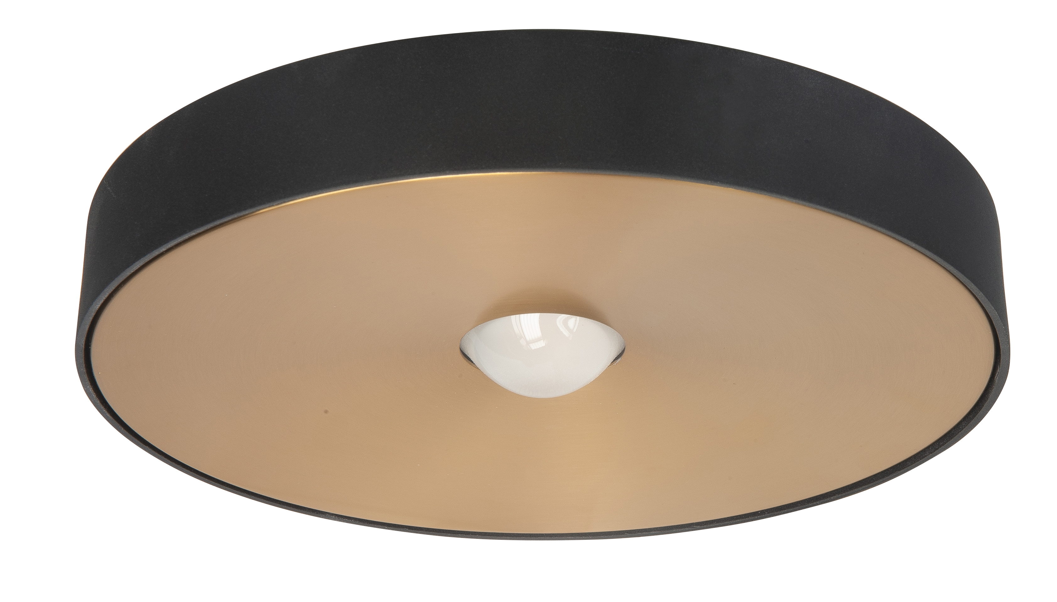 Plafondlamp Bright zwart + messing 26cm