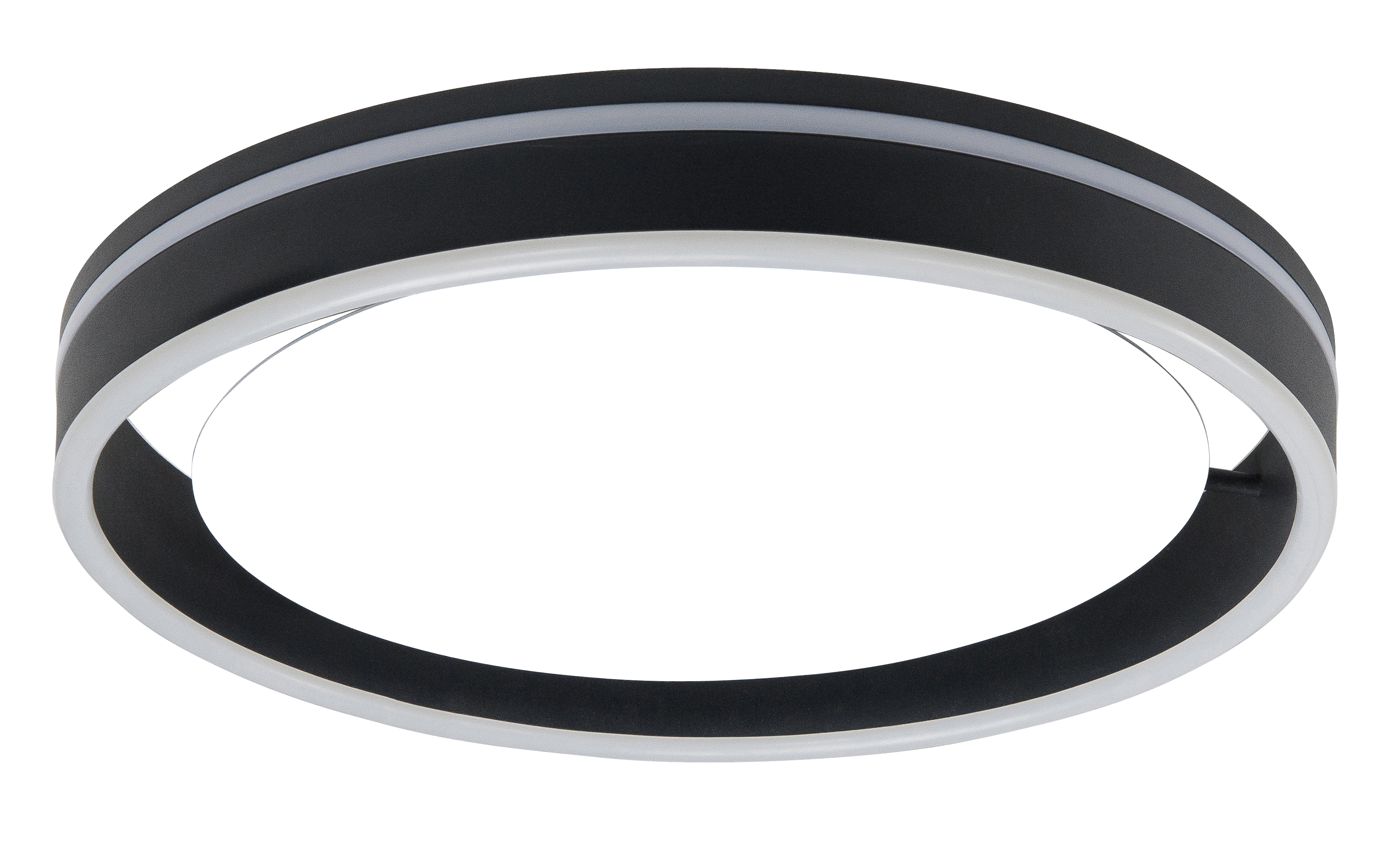 Plafondlamp Double round zwart