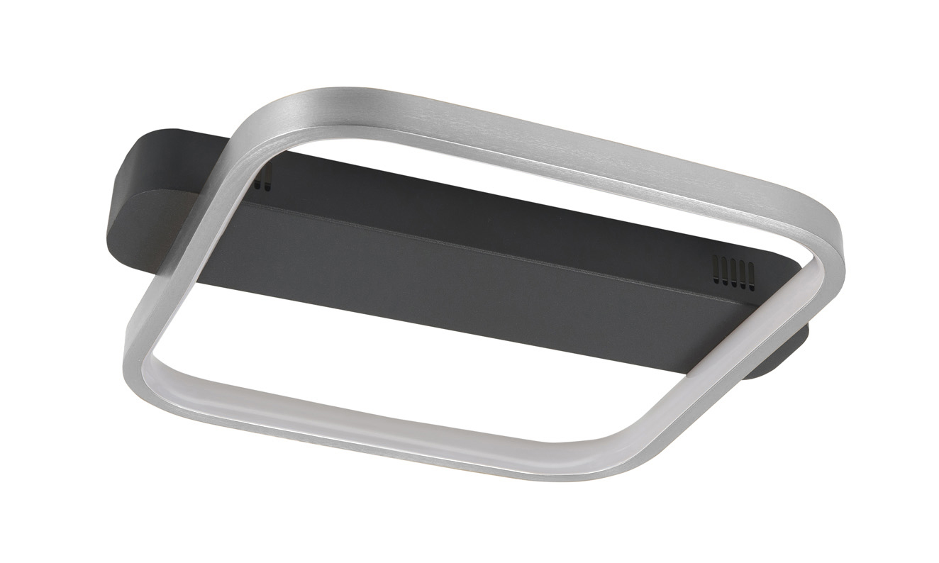 Plafondlamp Ascona zwart + nikkel smal