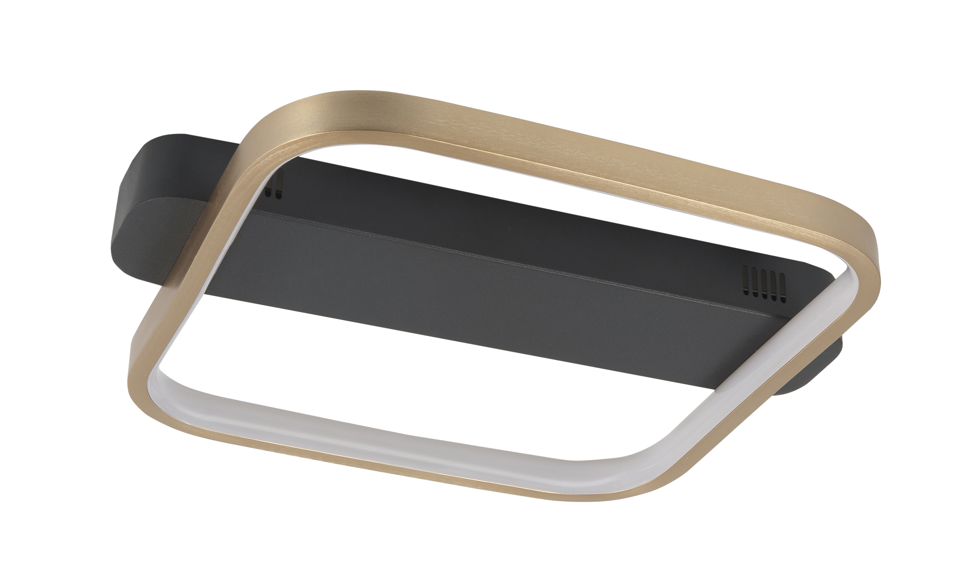 Plafondlamp Ascona zwart + goud smal