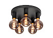 Plafondlamp Basic zwart 5 lichtpunten