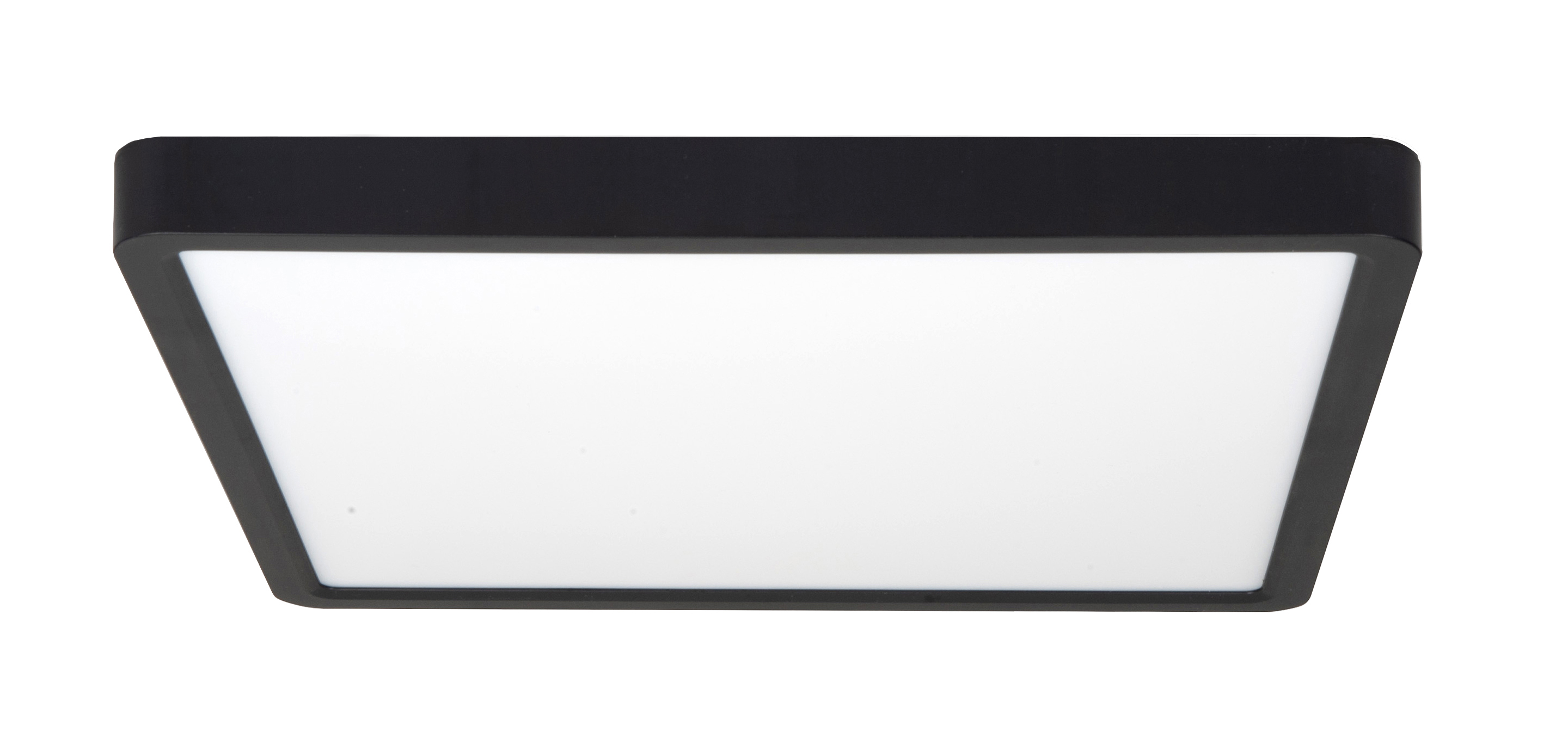 Plafondlamp Piatto zwart vierkant