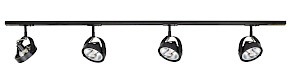 Plafondlamp Track Malta zwart 4 lichtpunten