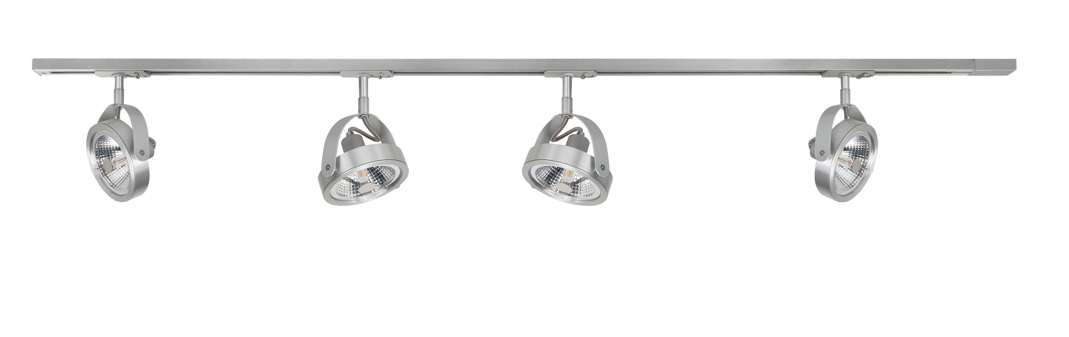 Plafondlamp Track Malta nikkel 4 lichtpunten