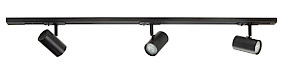 Plafondlamp Track zwart 3 lichtpunten