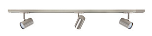 Plafondlamp Track nikkel 3 lichtpunten
