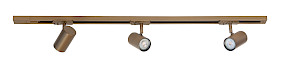 Plafondlamp Track brons 3 lichtpunten