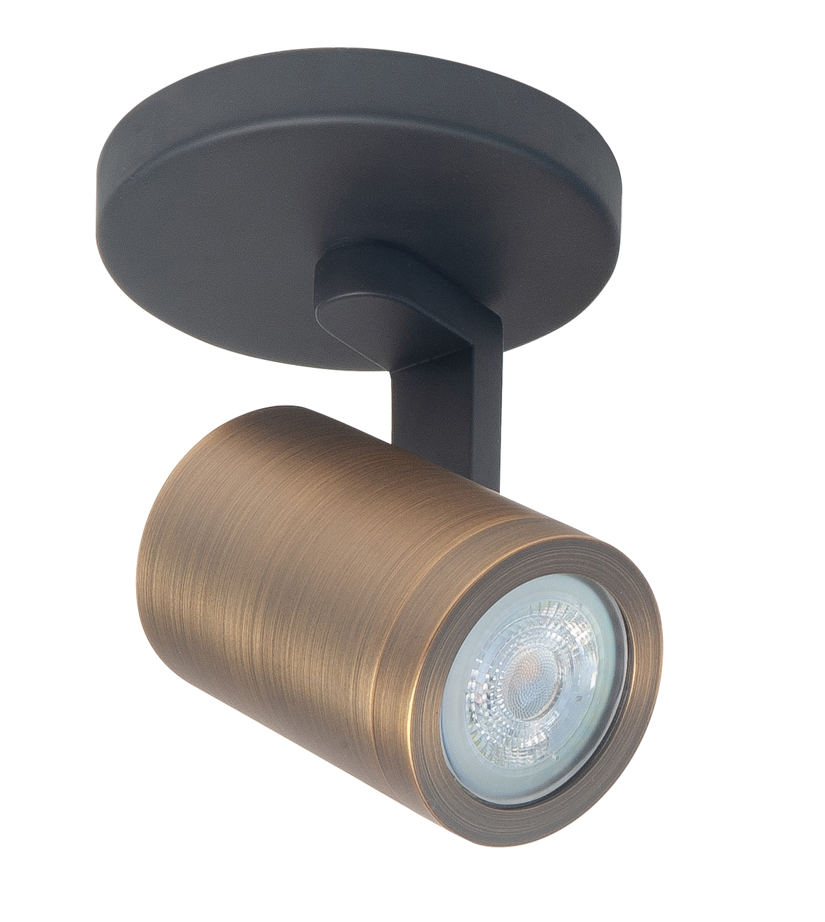 Plafondlamp Halo Spot zwart + brons
