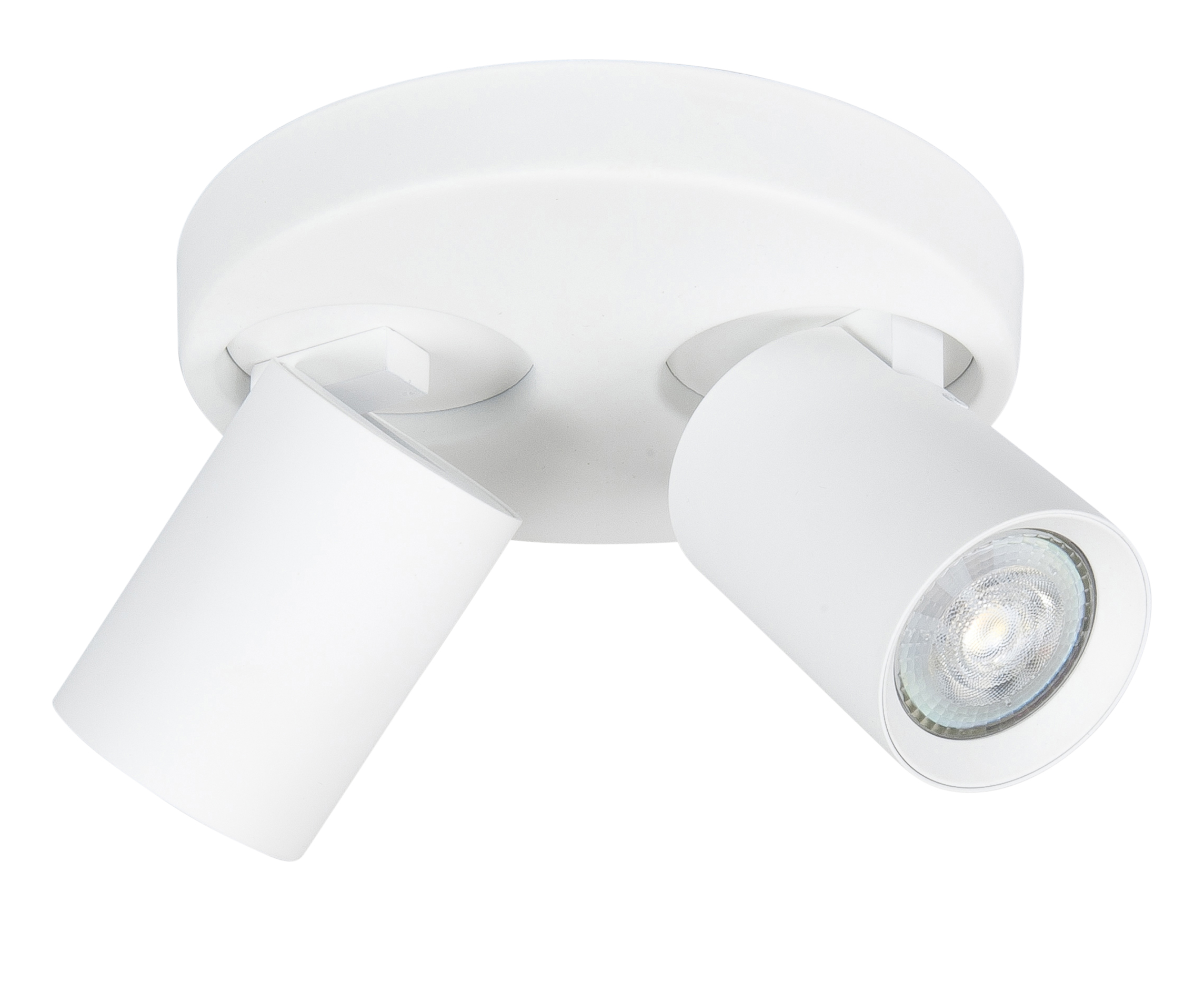 Plafondlamp Oliver rond Wit 2 lichtpunten dun