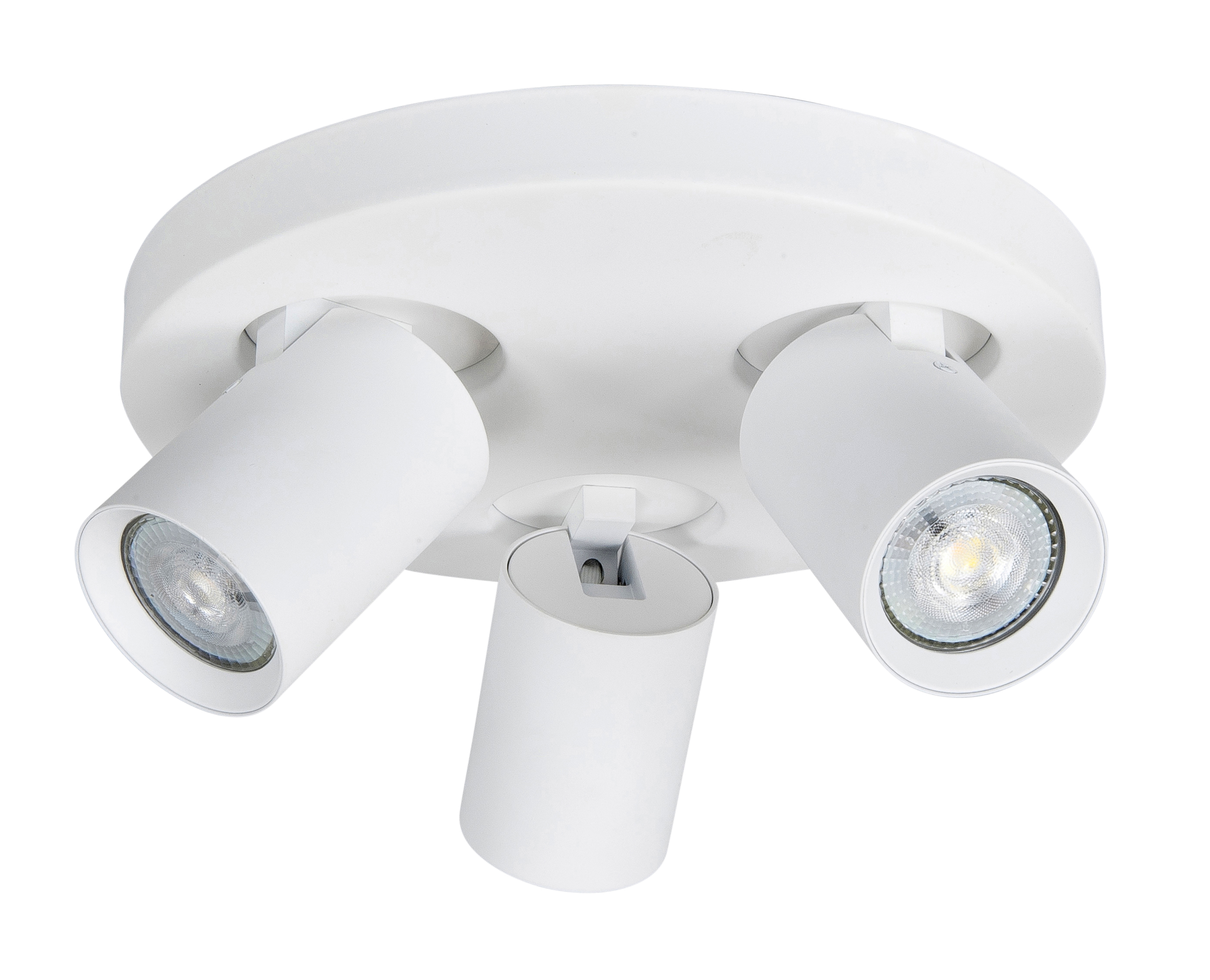 Plafondlamp Oliver rond Wit 3 lichtpunten dun