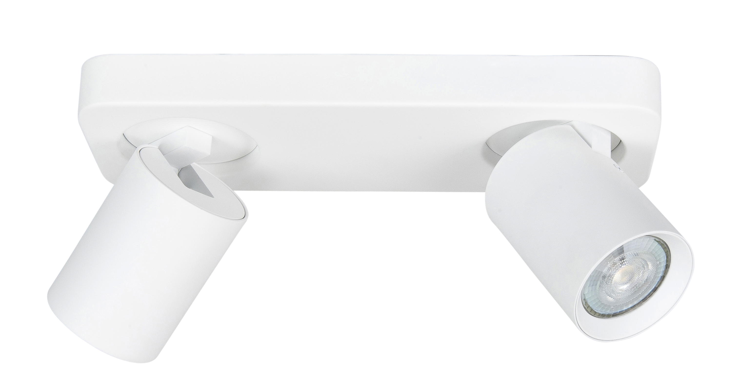 Plafondlamp Oliver rechthoek Wit 2 lichtpunten dun