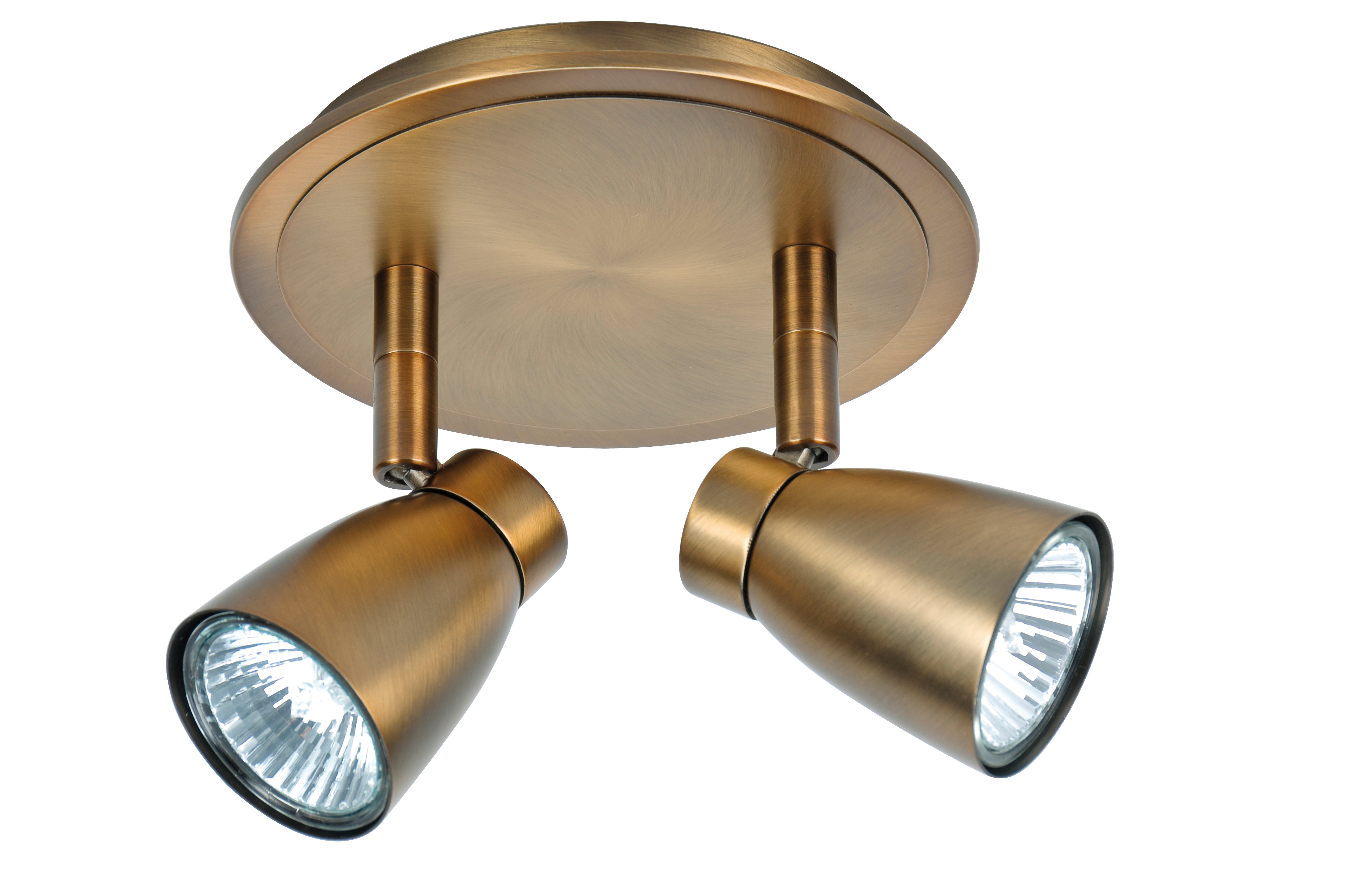 Plafondlamp Mirage brons 2 lichtpunten