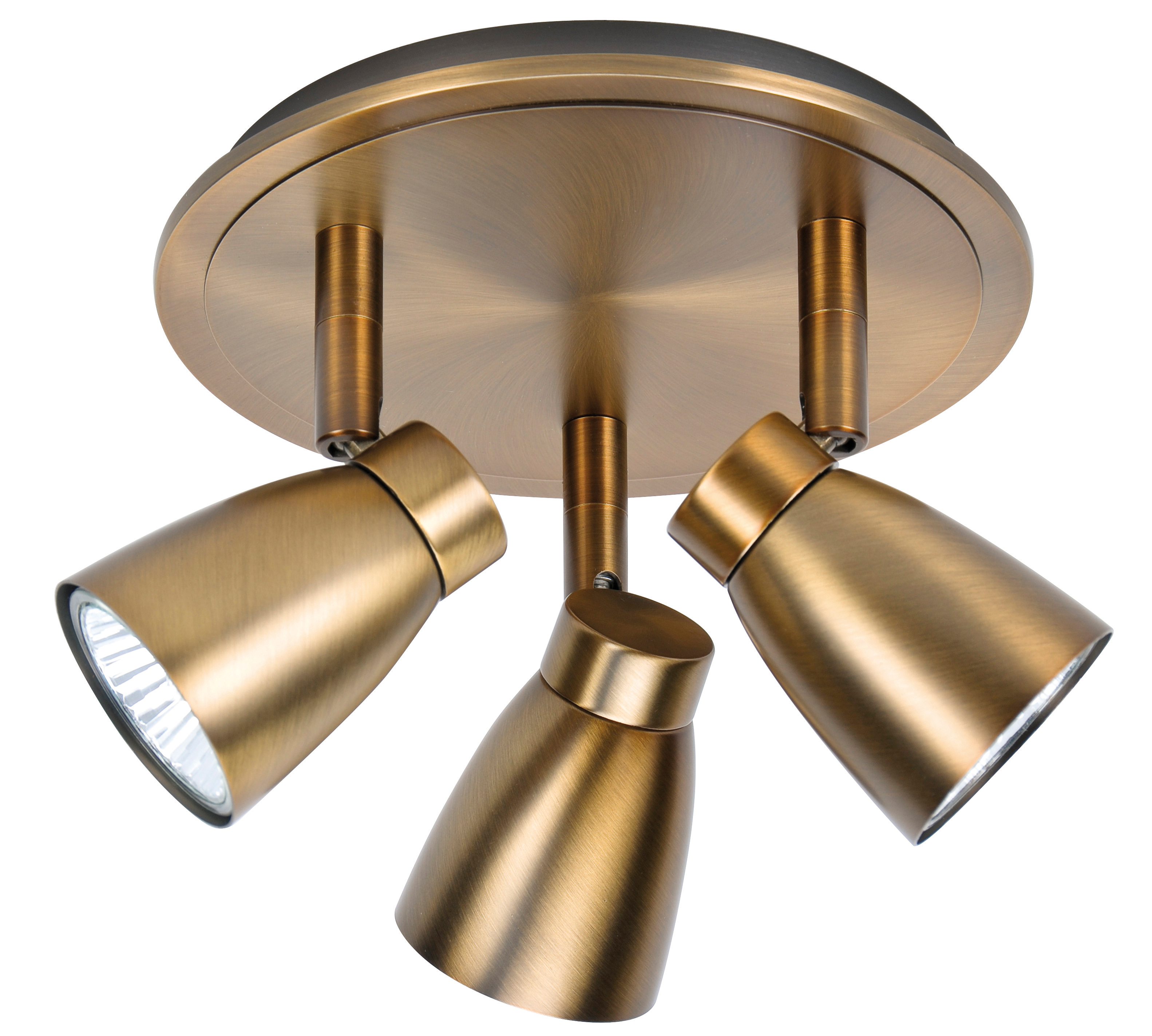 Plafondlamp Mirage brons 3 lichtpunten