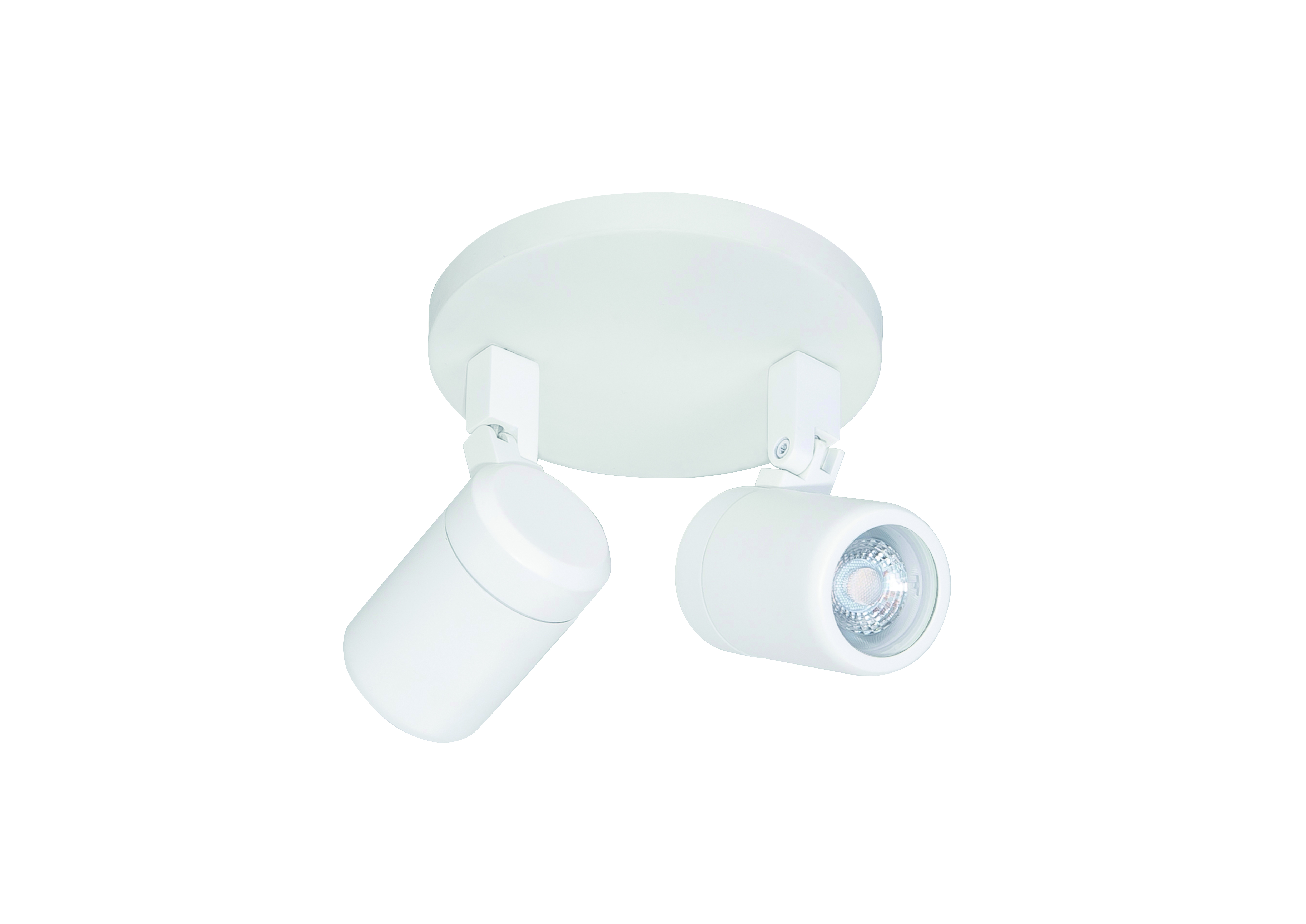 Plafondlamp Rain rond Wit 2 lichtpunten