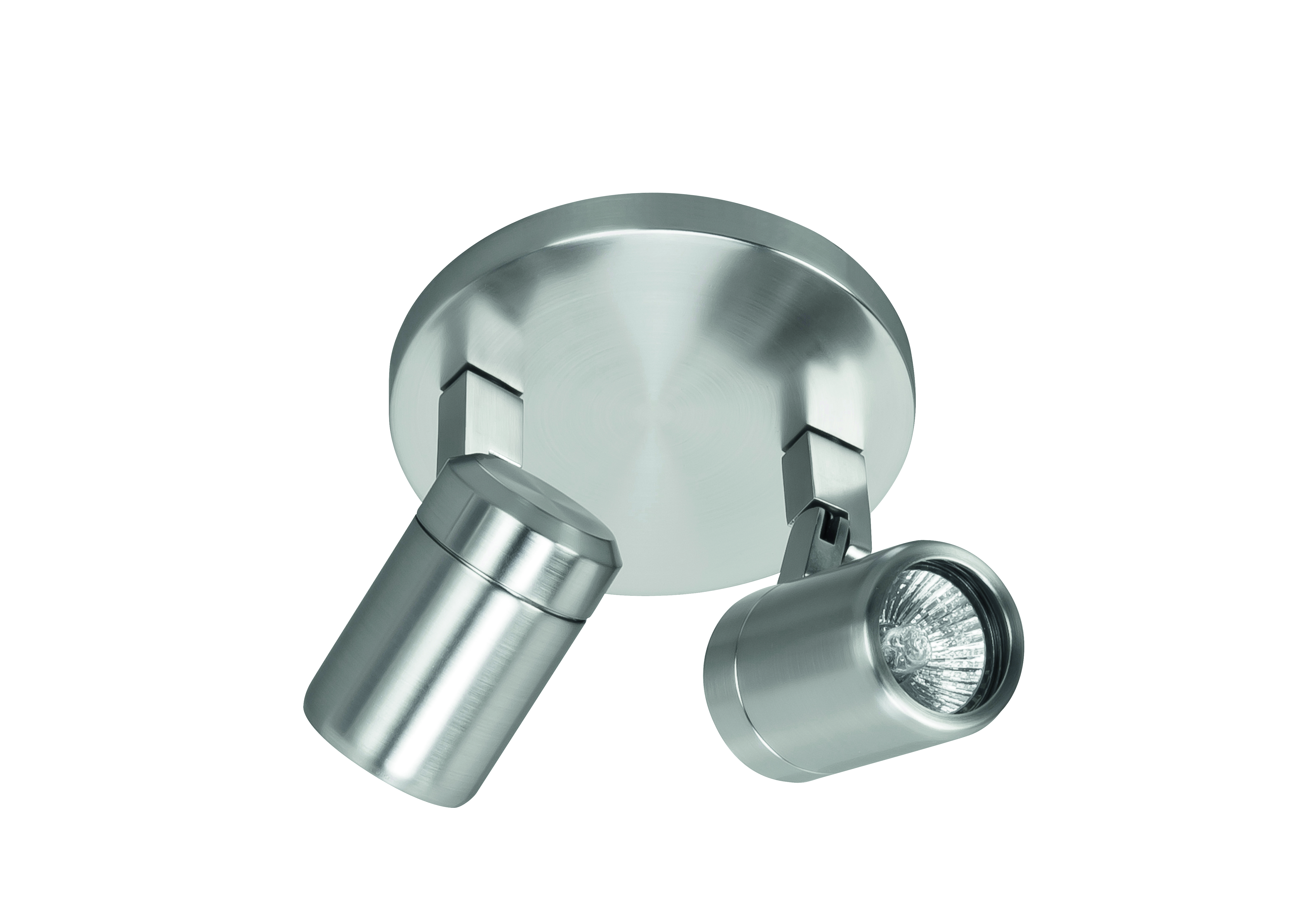 Plafondlamp Rain rond nikkel 2 lichtpunten