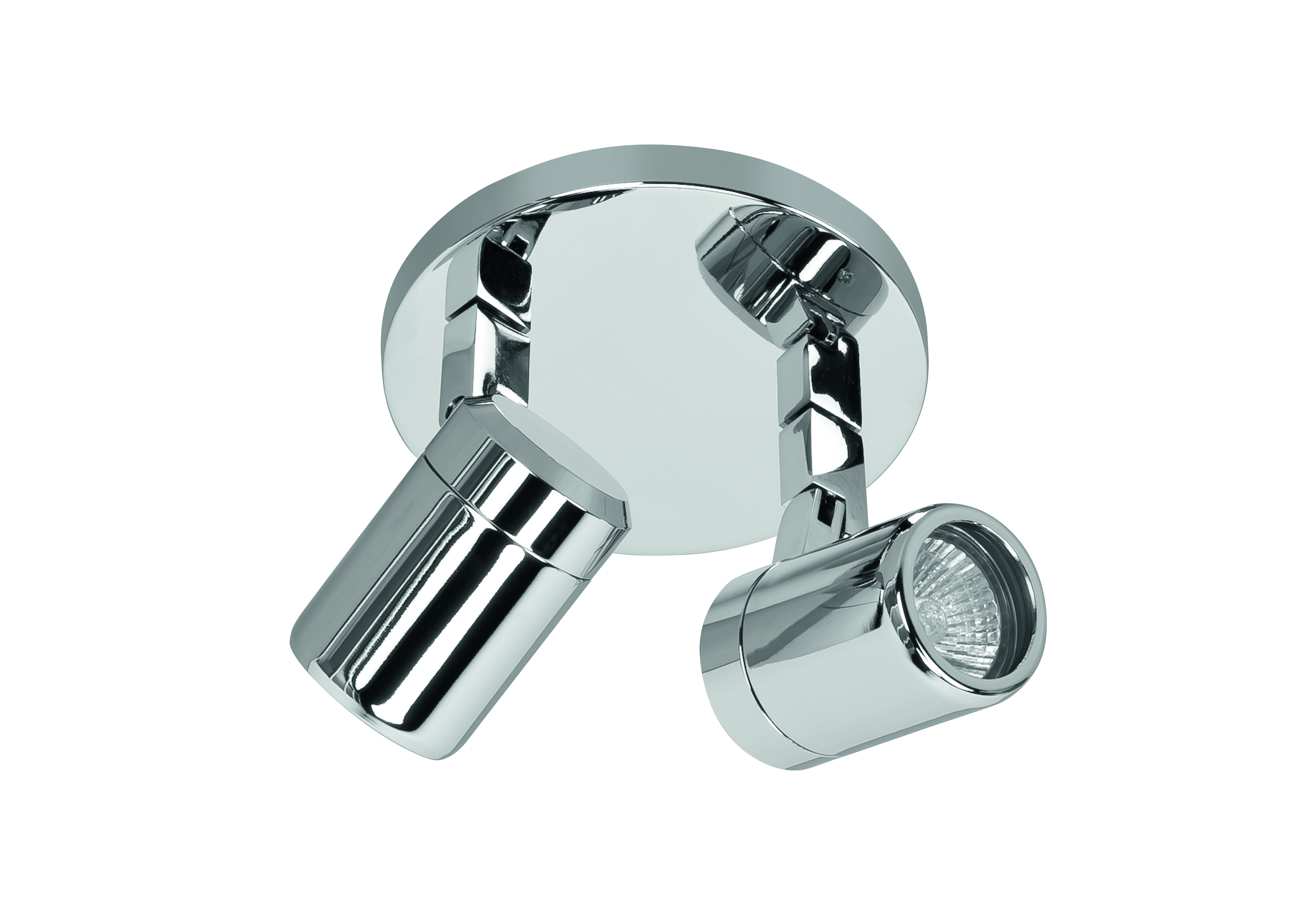 Plafondlamp Rain rond chrome 2 lichtpunten