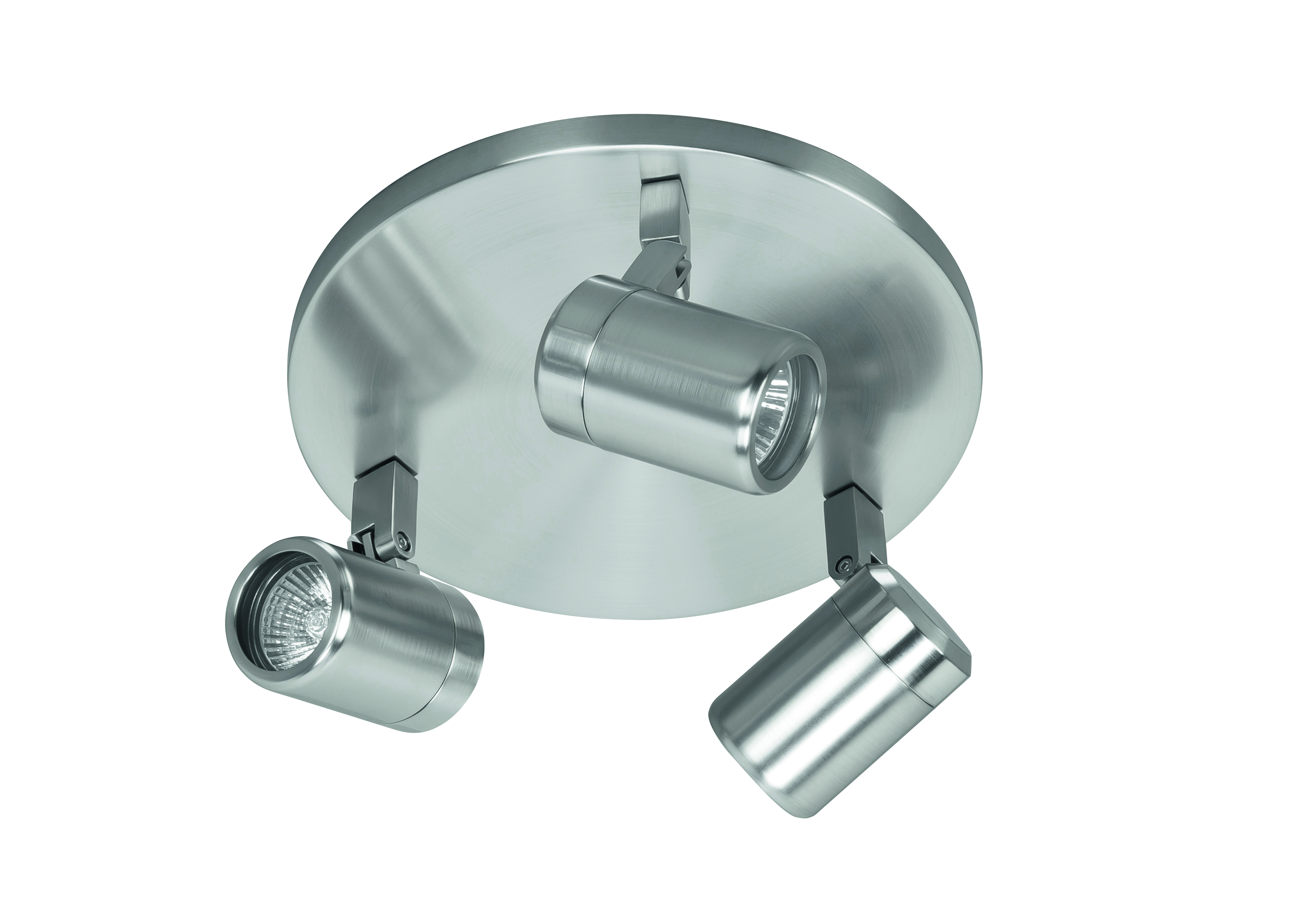 Plafondlamp Rain rond nikkel 3 lichtpunten