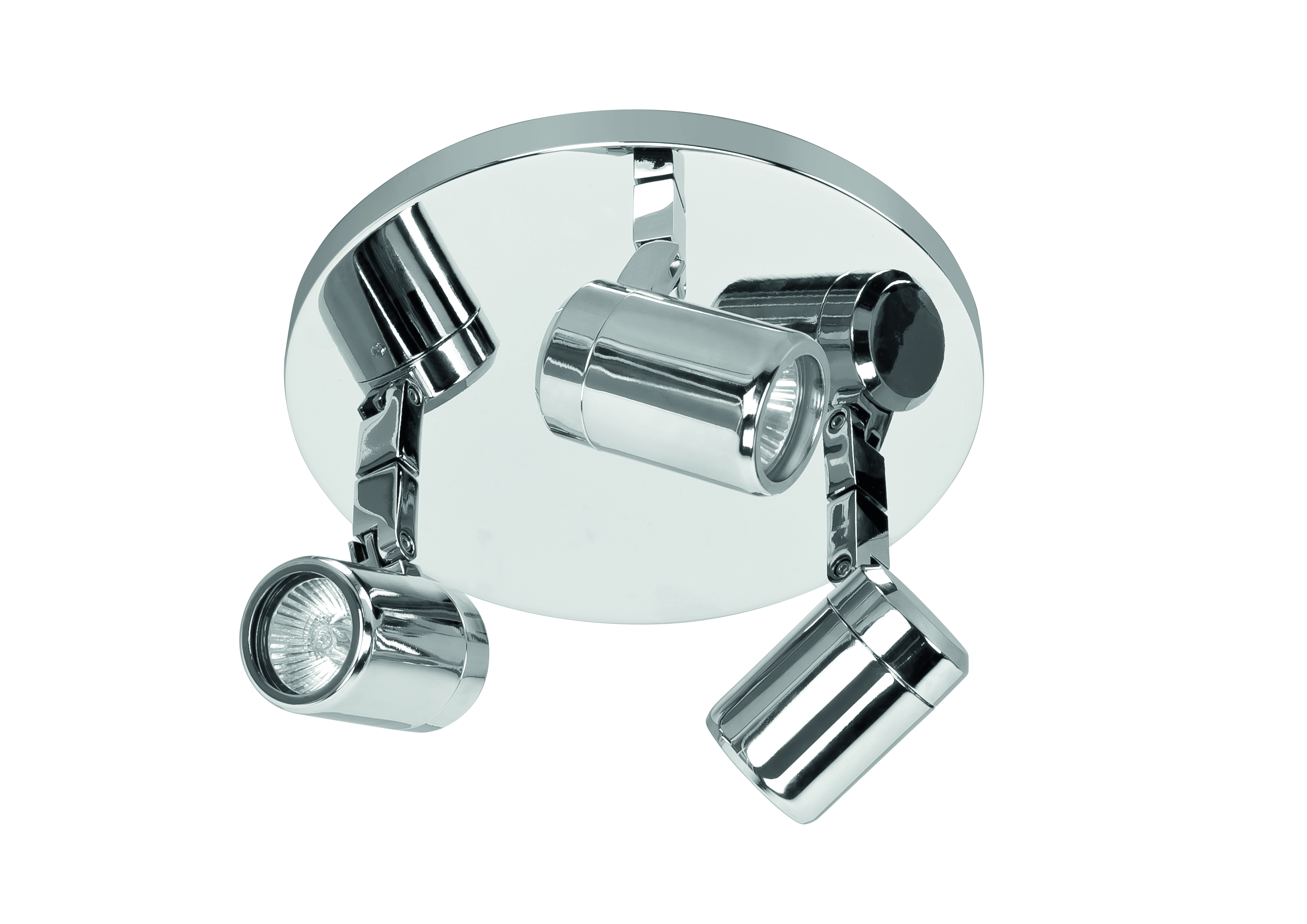 Plafondlamp Rain rond chrome 3 lichtpunten