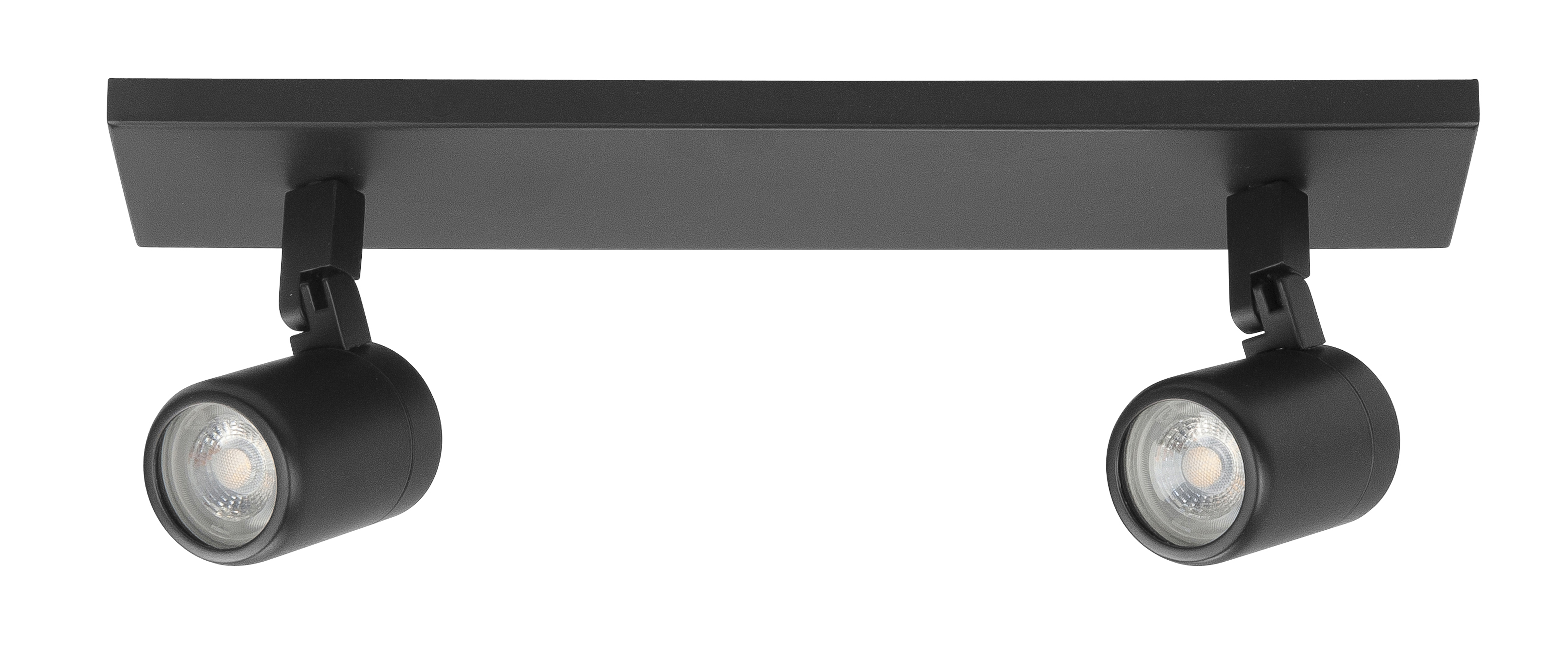 Plafondlamp Rain rechthoek zwart 2 lichtpunten