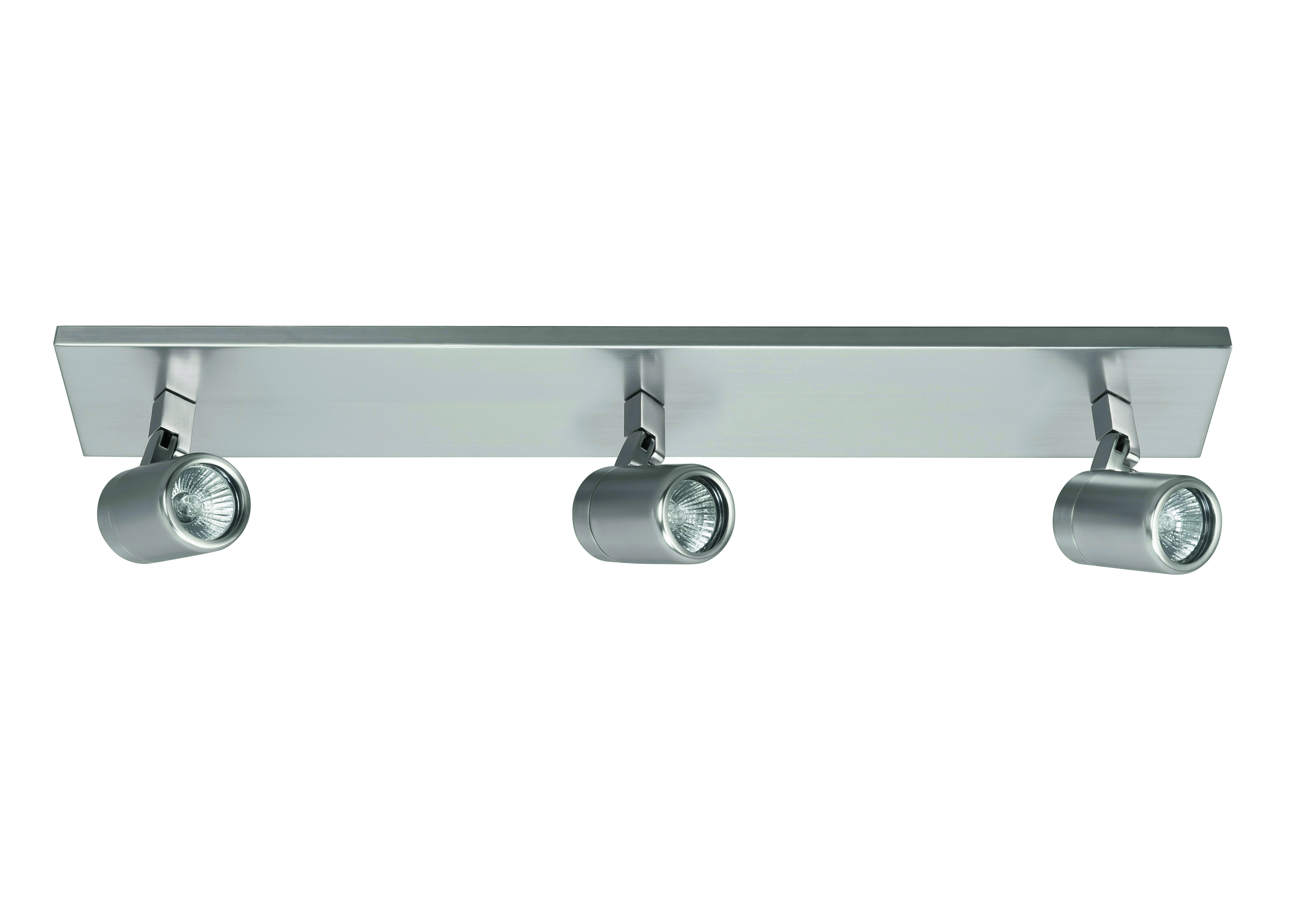 Plafondlamp Rain rechthoek nikkel 3 lichtpunten