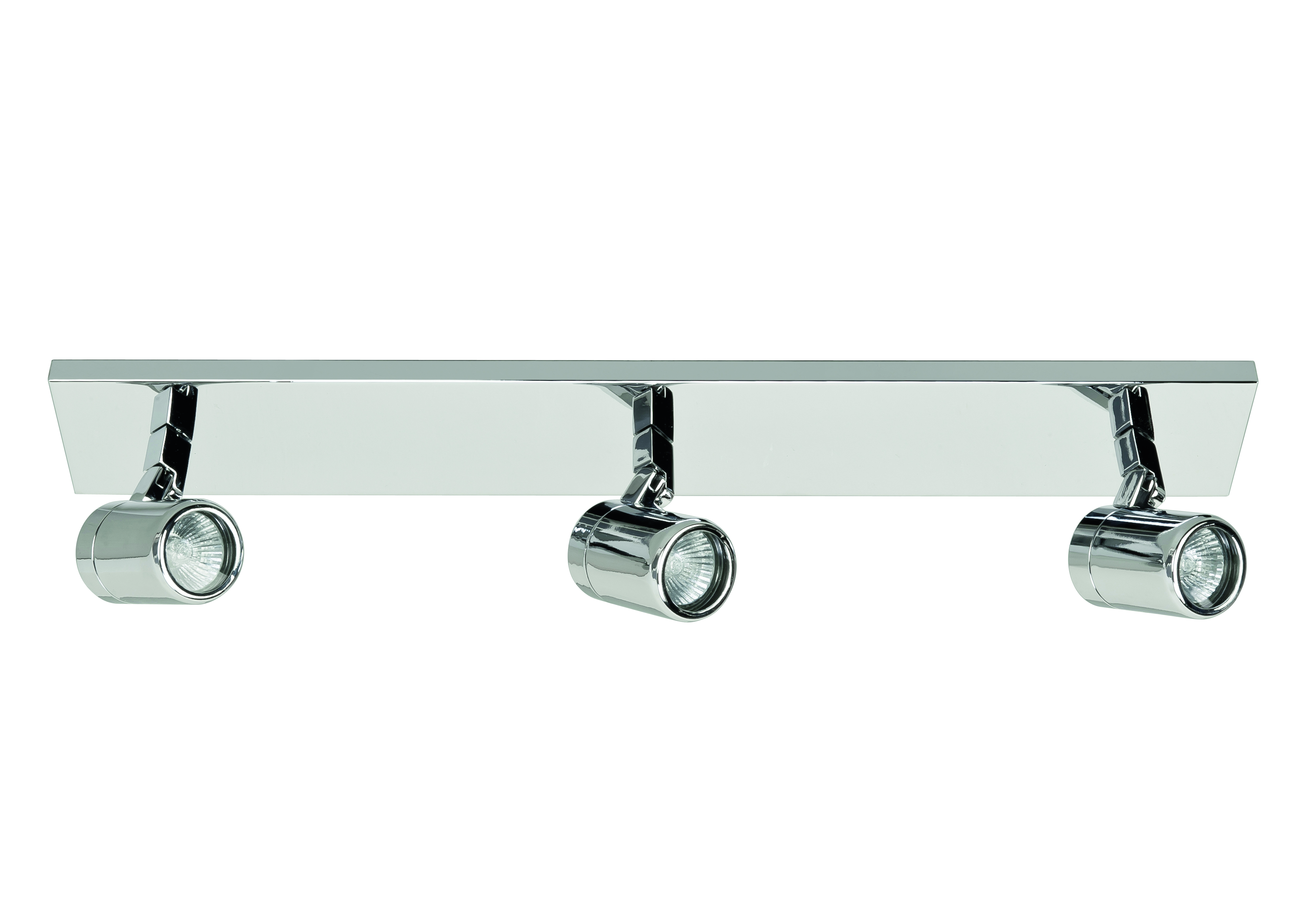 Plafondlamp Rain rechthoek chrome 3 lichtpunten