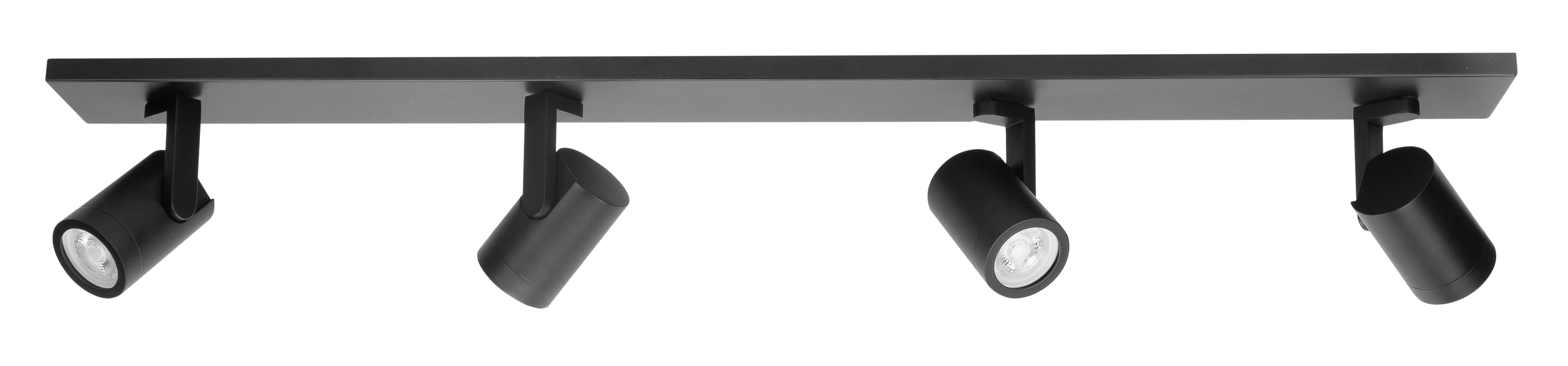 Plafondlamp Halo zwart 4 lichtpunten