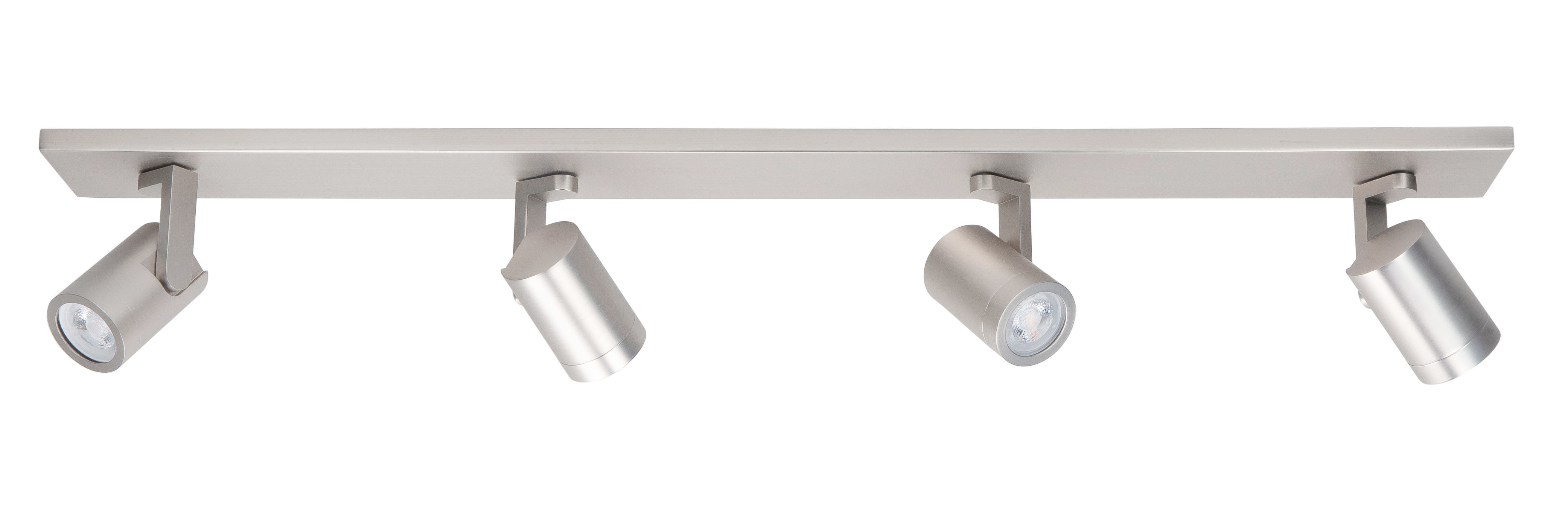 Plafondlamp Halo nikkel 4 lichtpunten