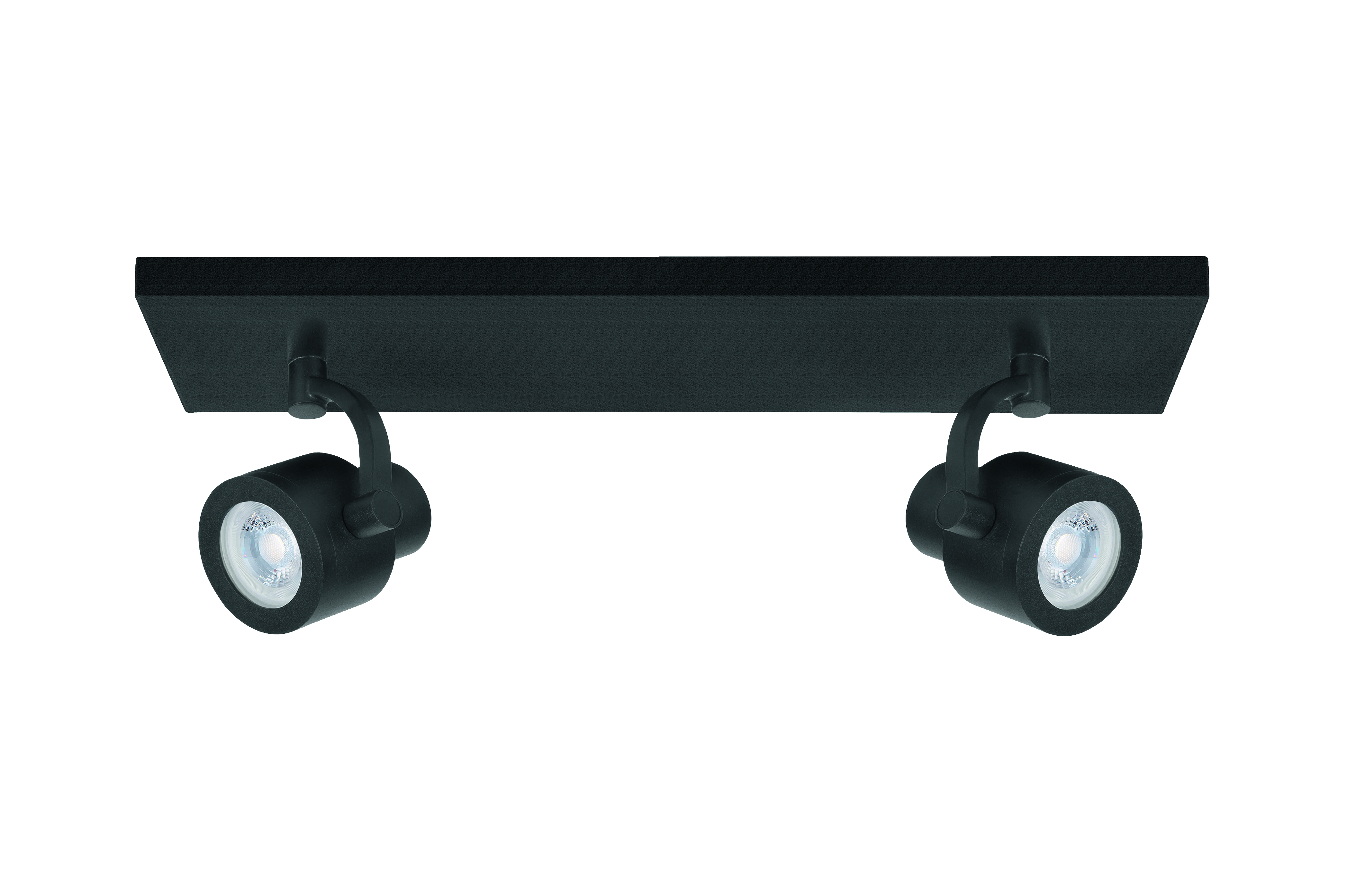 Plafondlamp Alto rechthoek zwart 2 lichtpunten