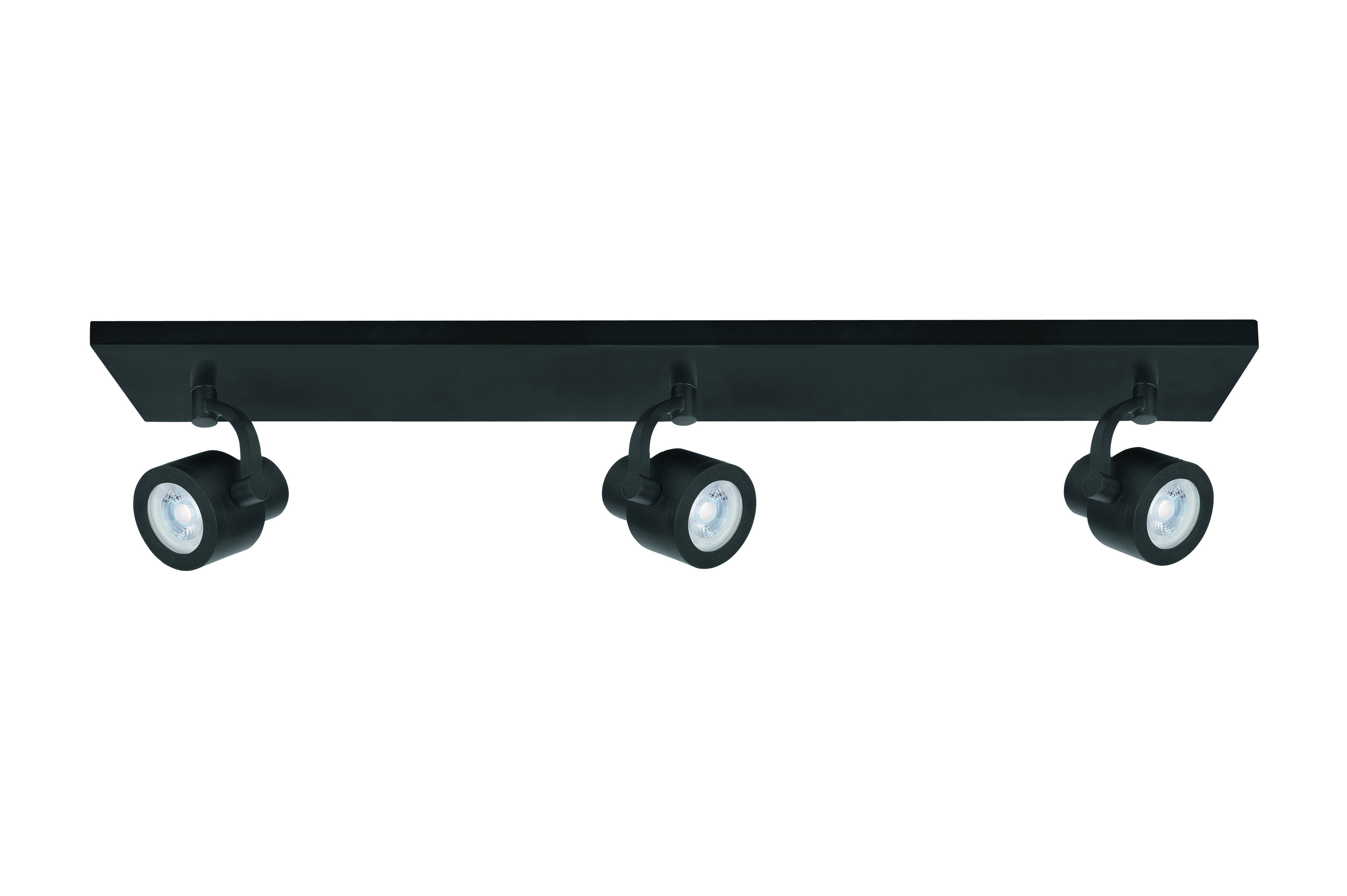 Plafondlamp Alto rechthoek zwart 3 lichtpunten