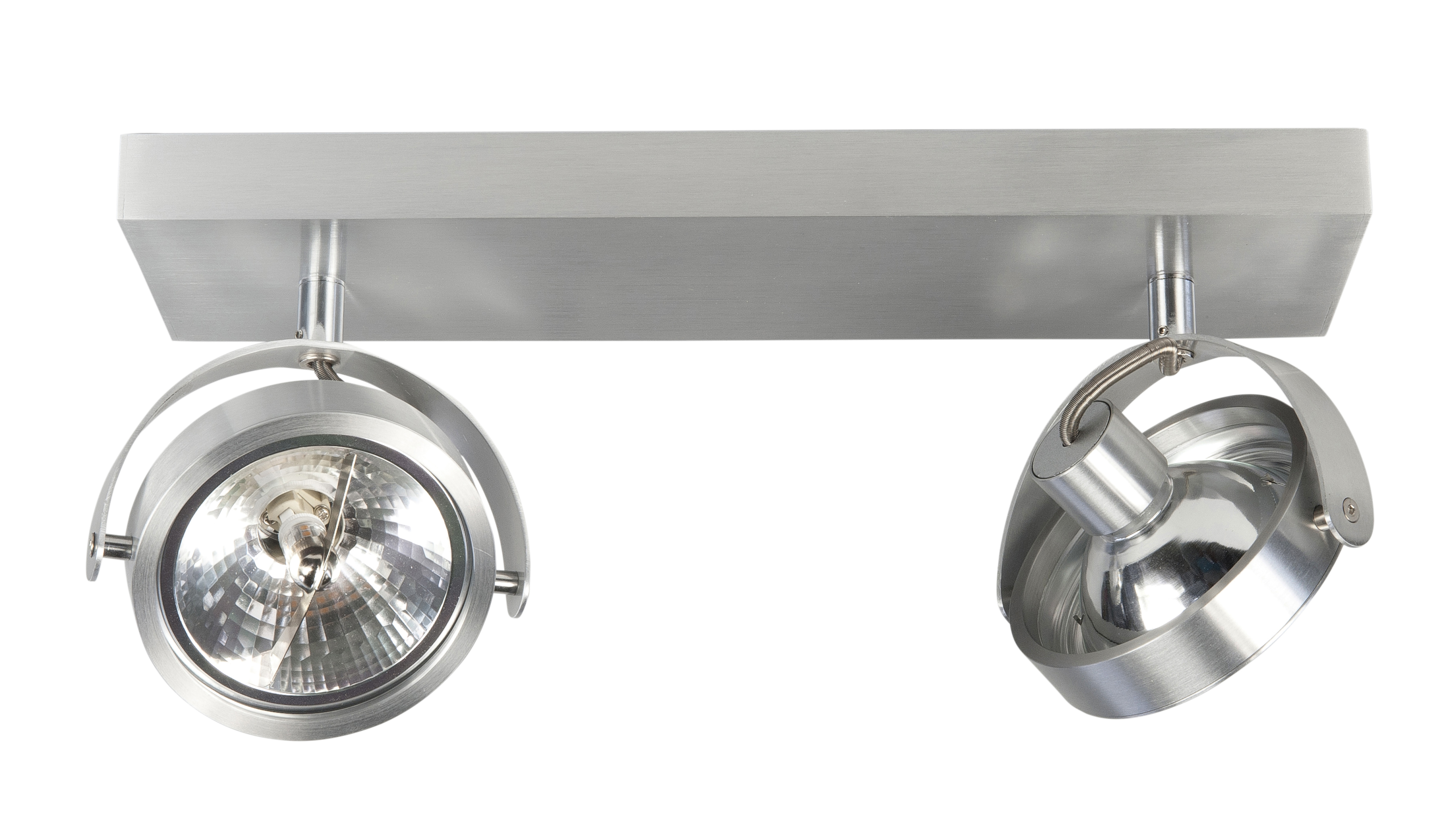 Plafondlamp Malta aluminium 2 lichtpunten