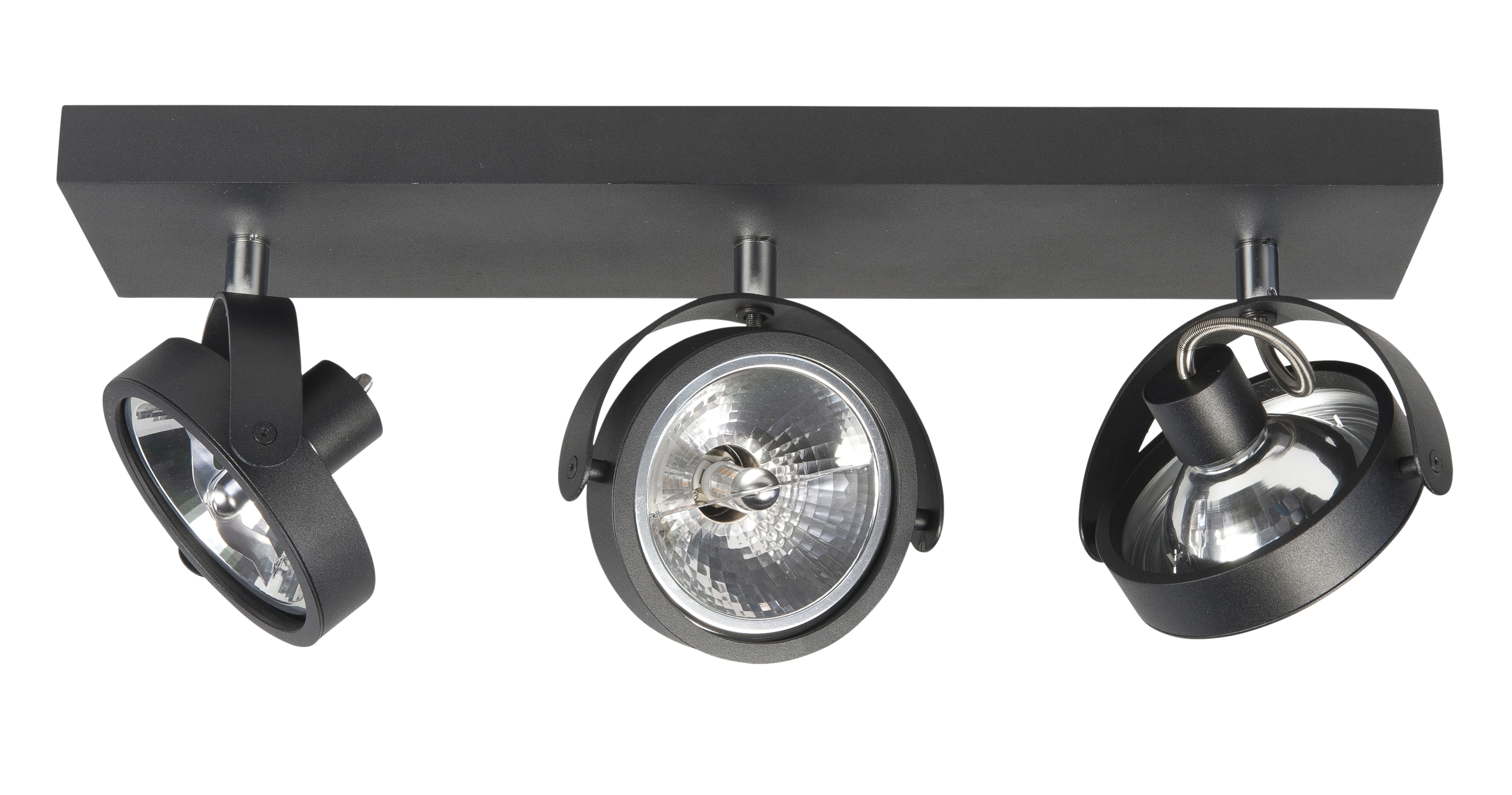 Plafondlamp Malta zwart 3 lichtpunten