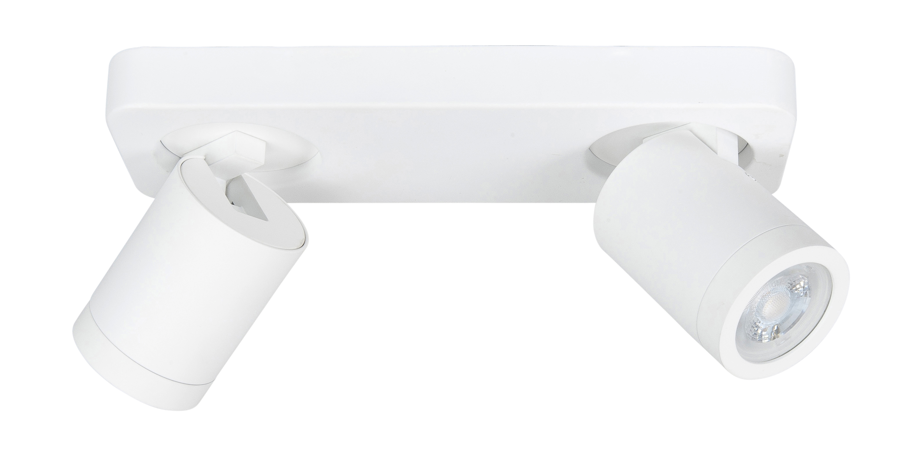 Plafondlamp Oliver rechthoek Wit 2 lichtpunten