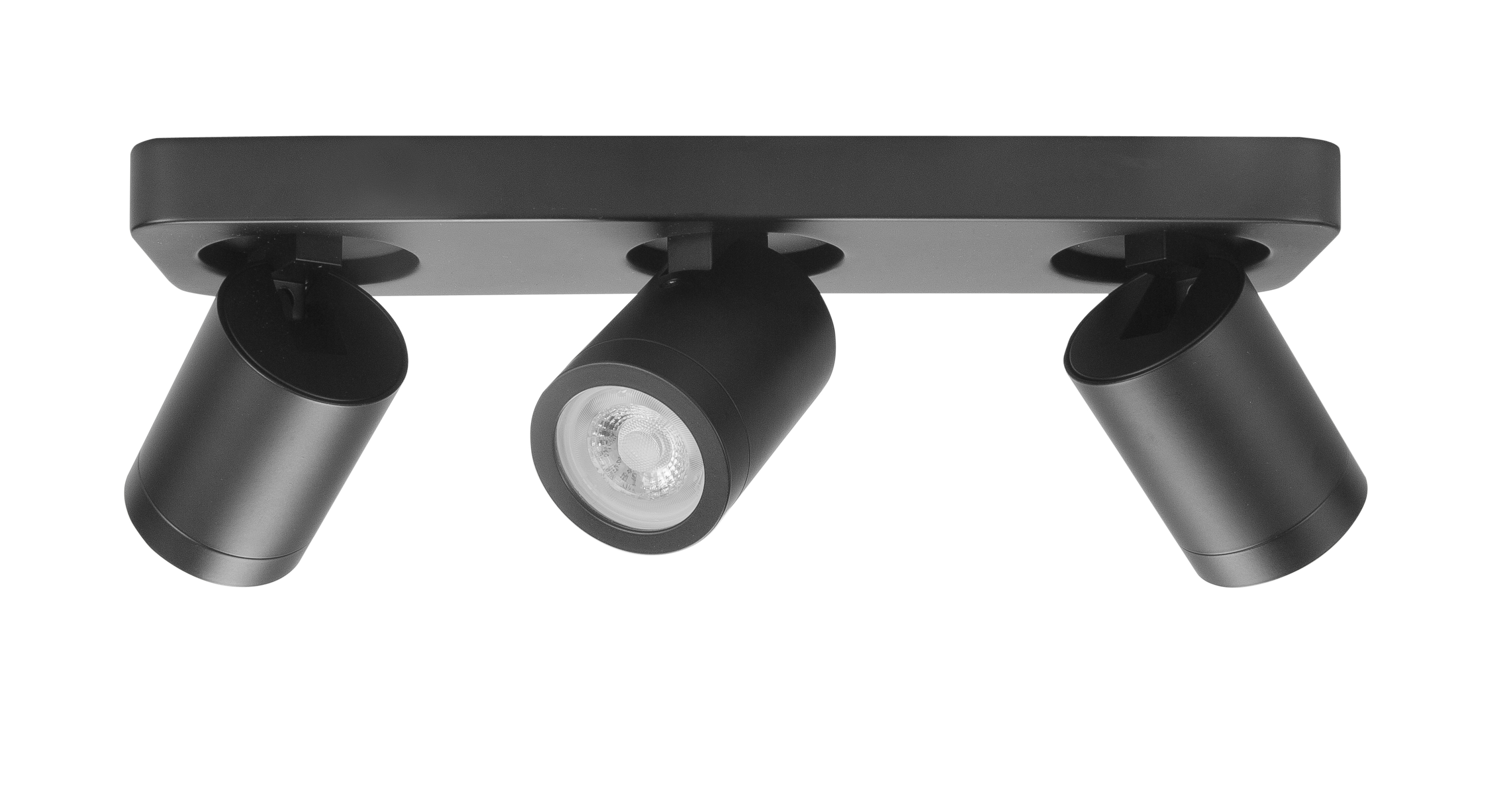 Plafondlamp Oliver IP44 zwart 3 lichtpunten