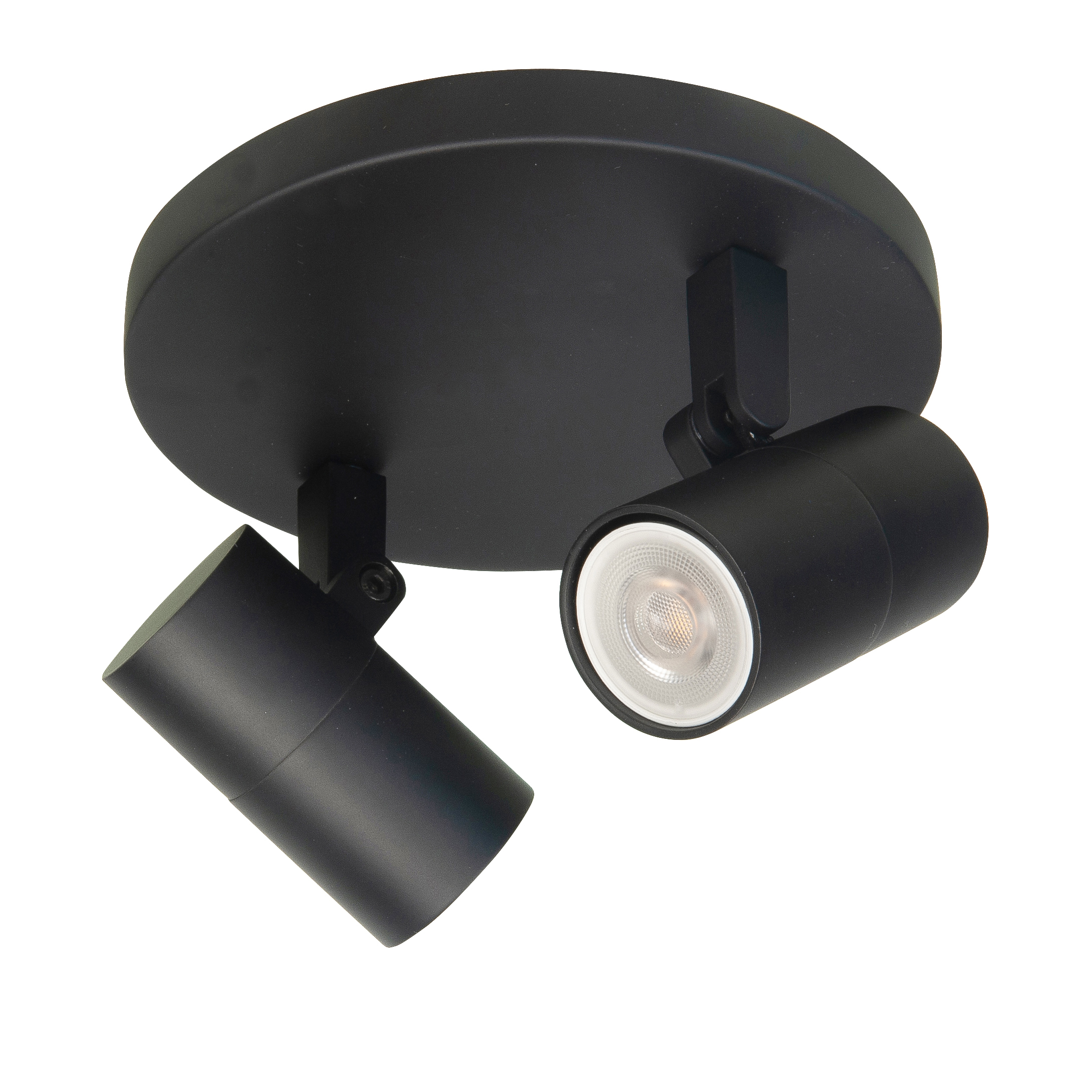 Plafondlamp Piccolo zwart 2 lichtpunten