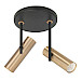 Plafondlamp Trend rond zwart + messing 2 lichtpunten