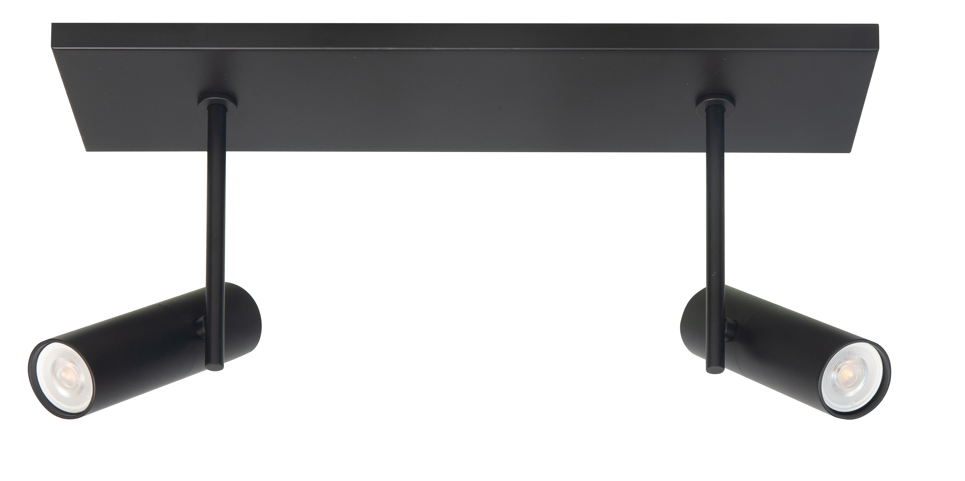 Plafondlamp Trend rechthoek zwart 2 lichtpunten