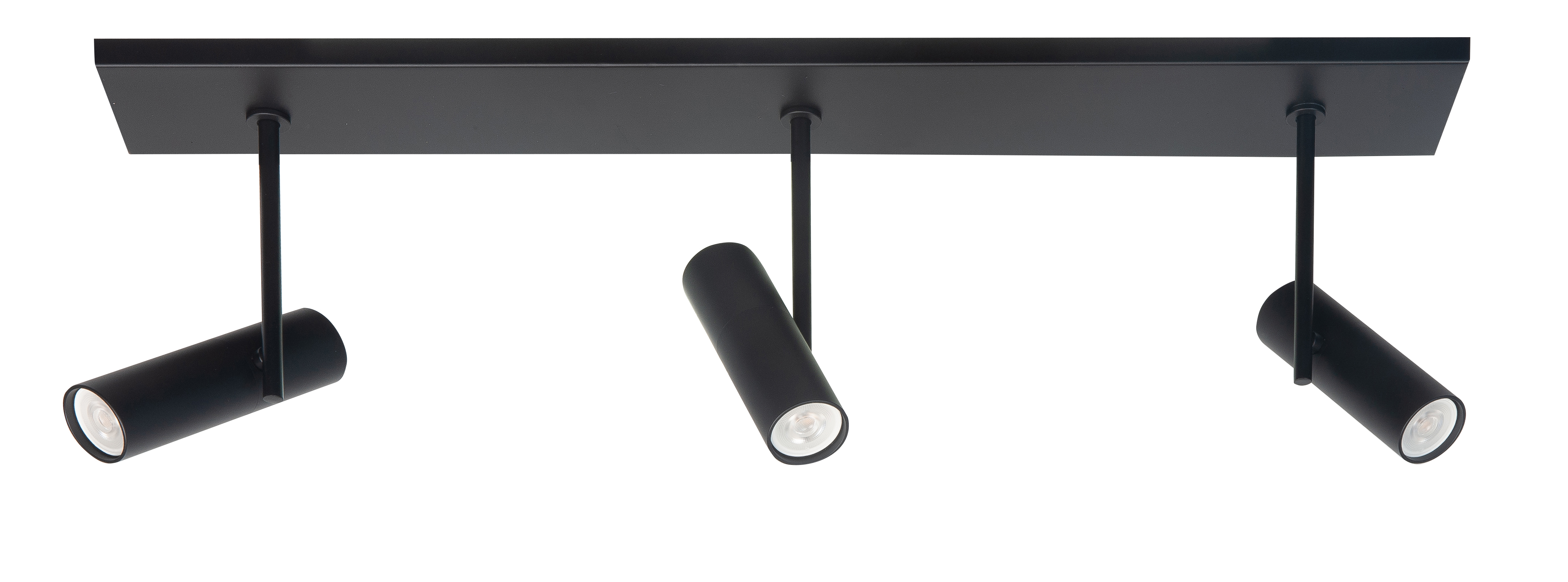 Plafondlamp Trend rechthoek zwart 3 lichtpunten