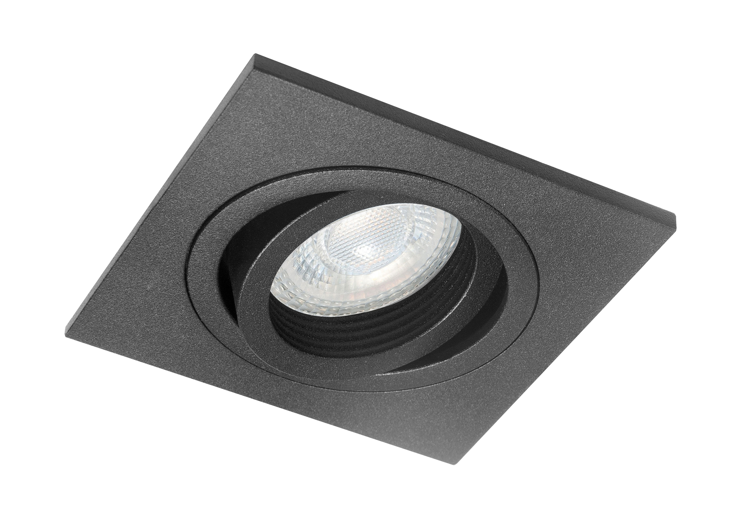 Plafondlamp Downlights vierkant zwart