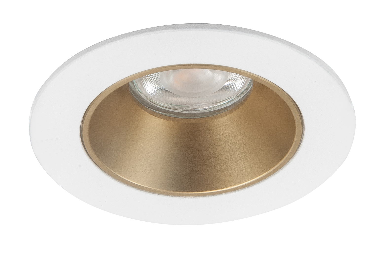 Plafondlamp Downlights wit + goud 8cm