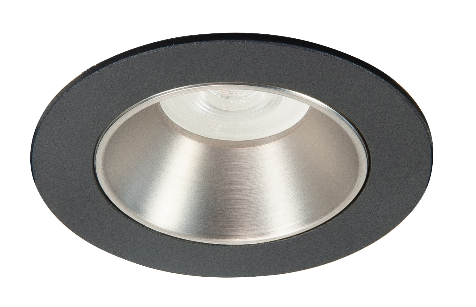 Plafondlamp Downlights zwart + nikkel 8cm