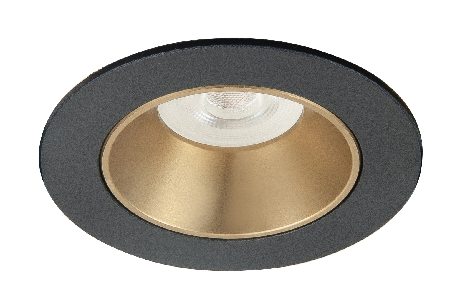 Plafondlamp Downlights zwart + goud 8cm