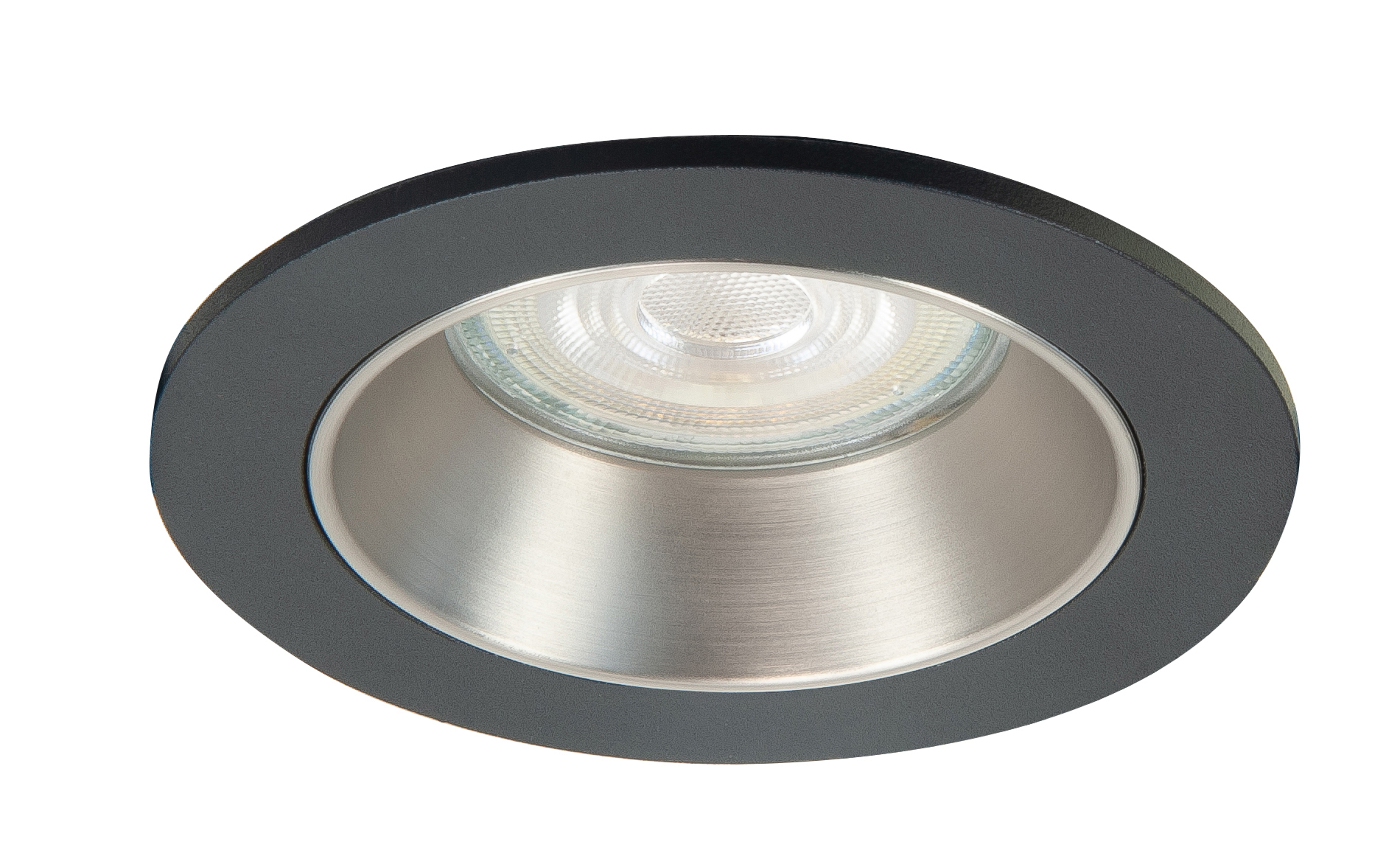 Plafondlamp Downlights zwart + nikkel 9cm