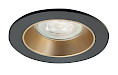 Plafondlamp Downlights zwart + goud 9cm