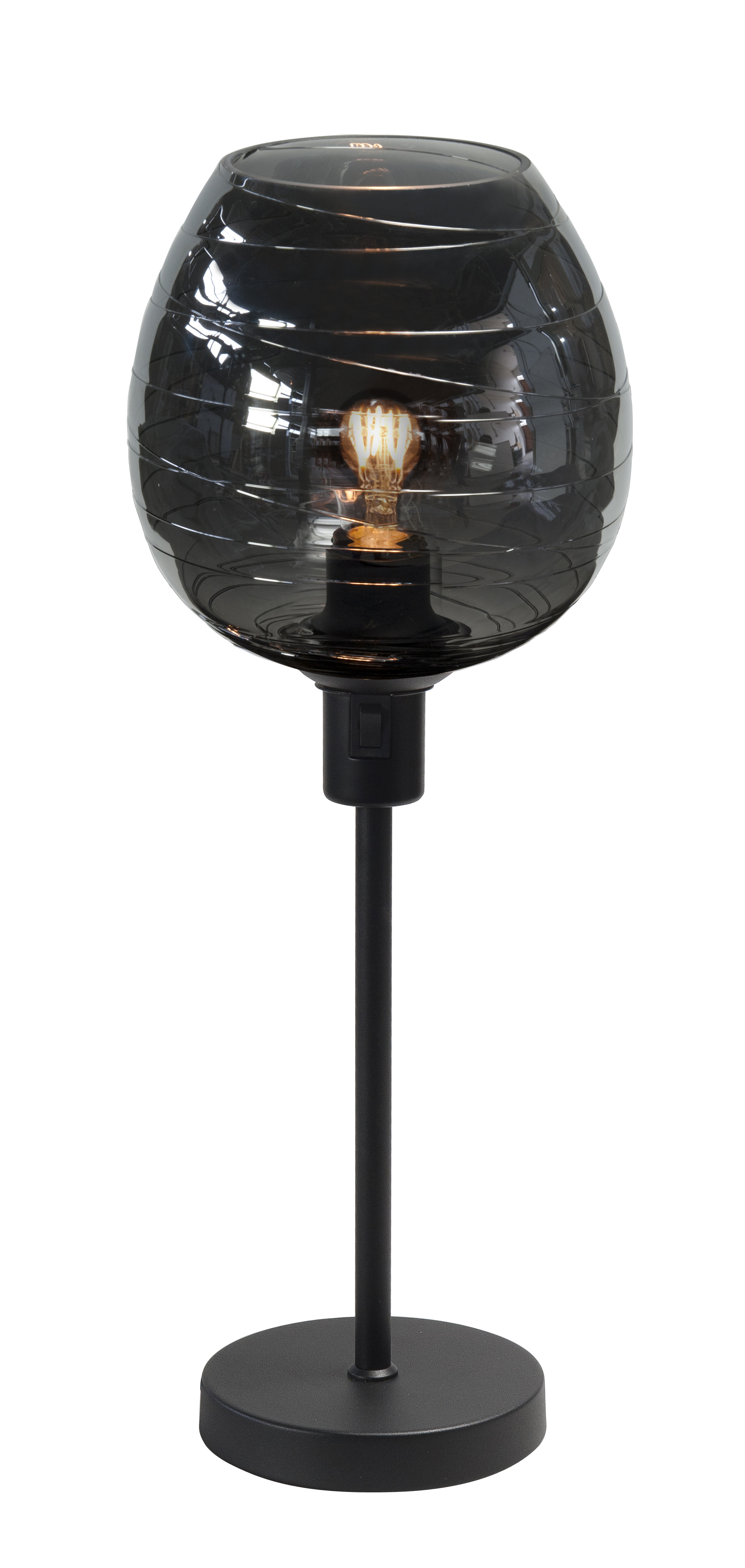 Tafellamp Fantasy Apple zwart + smoke glas