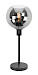 Tafellamp Fantasy Globe zwart + smoke glas