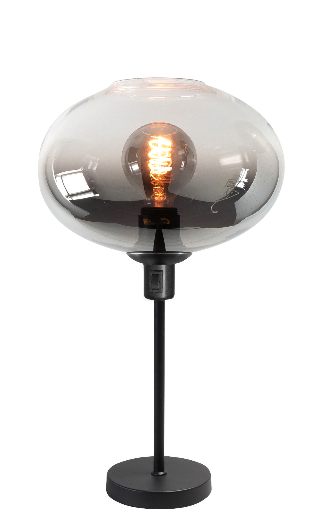 Tafellamp Bellini zwart + smoke glas