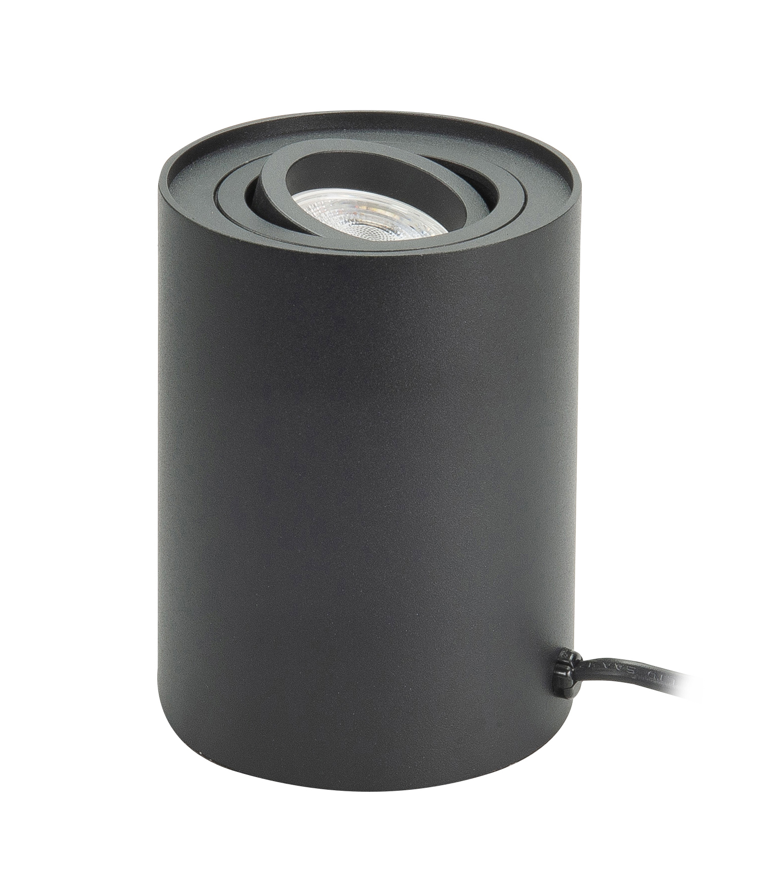 Tafellamp Rebel rond zwart 9cm