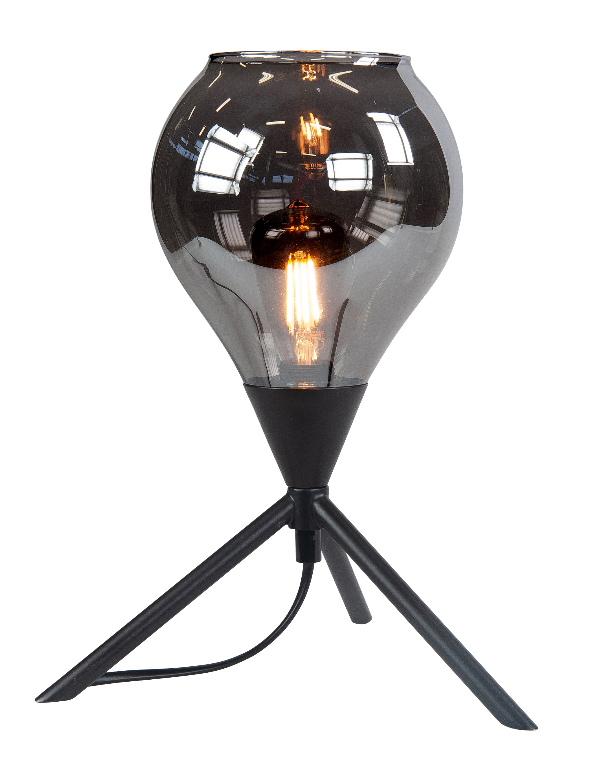 Tafellamp Cambio zwart + smoke glas