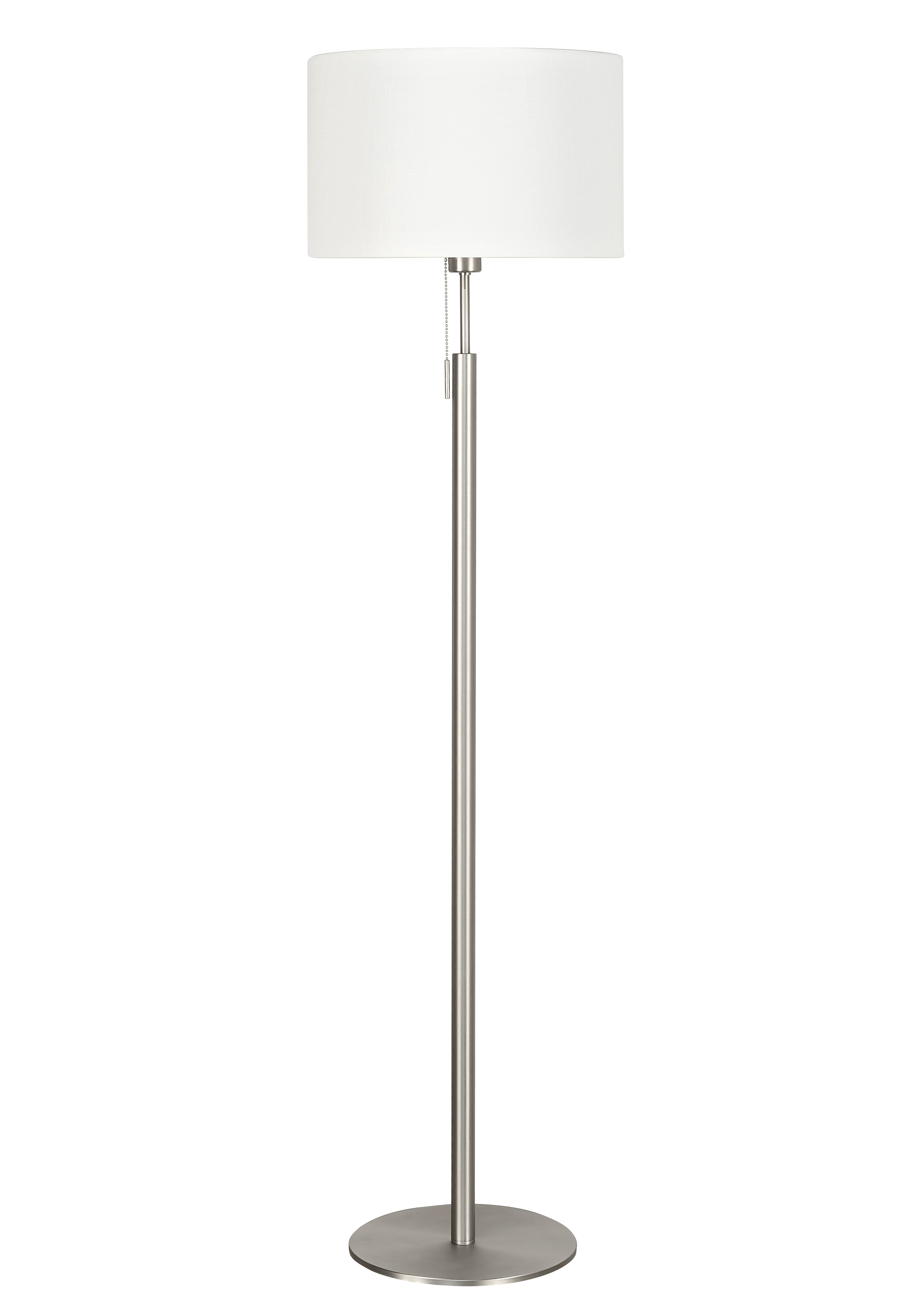 Vloerlamp New Orleans nikkel wit